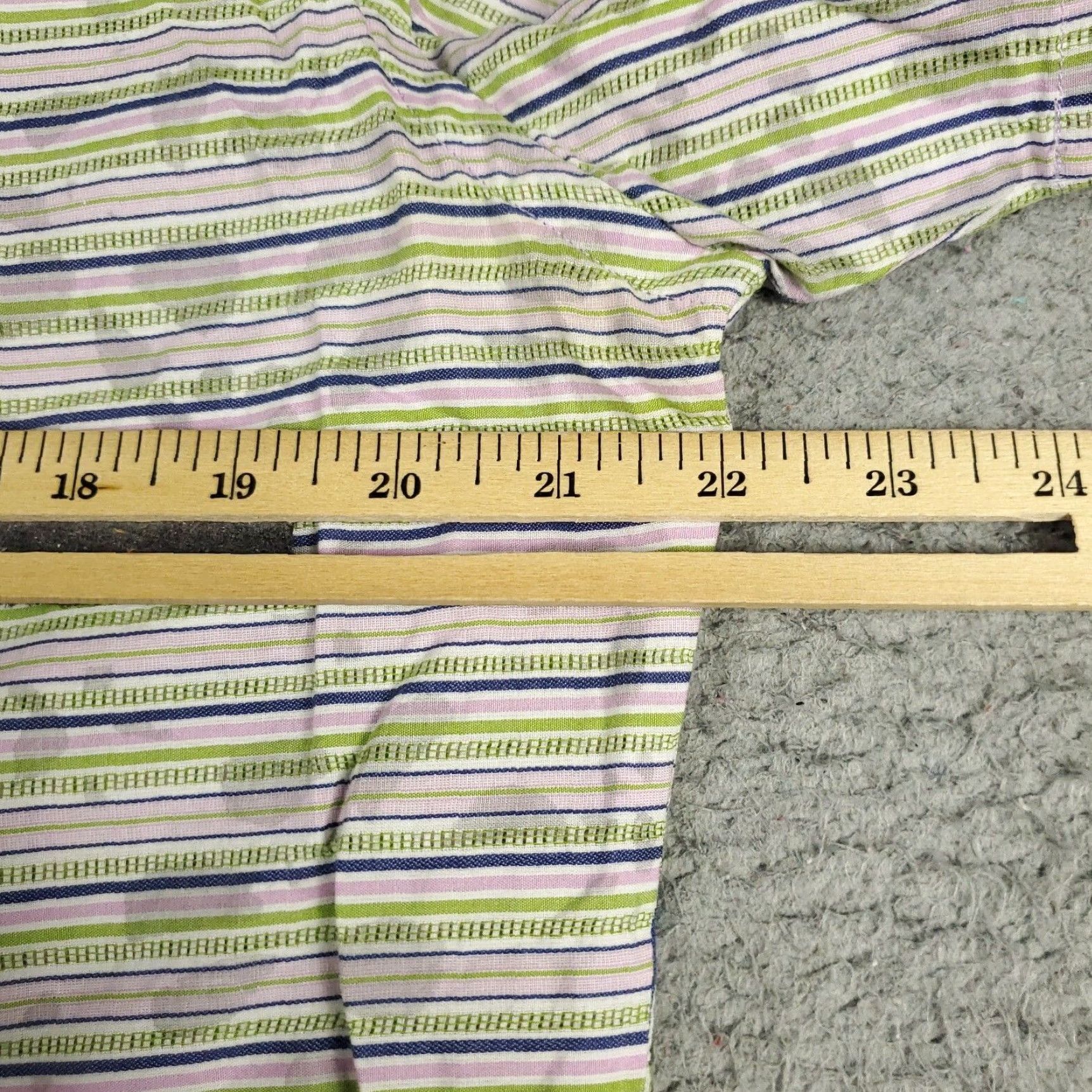 Robert Graham Robert Graham Shirt Mens Small Blue Green Striped Casual Button-Up Short Sleeve Size US S / EU 44-46 / 1 - 5 Thumbnail