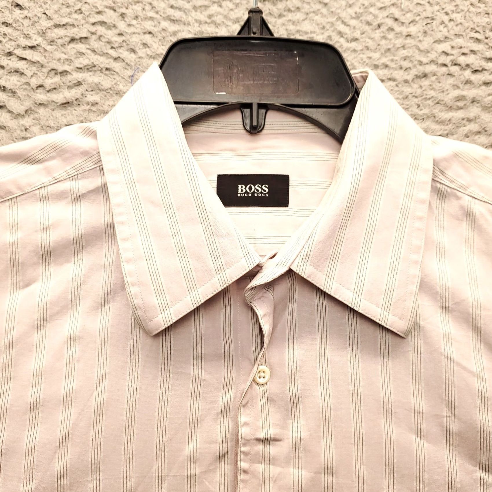 Hugo Boss HUGO BOSS Mens Multicolor Striped Button-Up Long Sleeve Shirt, Classic Fit, Collared, Chest 22.25in, 30.5in Length, Regular Size L Size US L / EU 52-54 / 3 - 5 Thumbnail