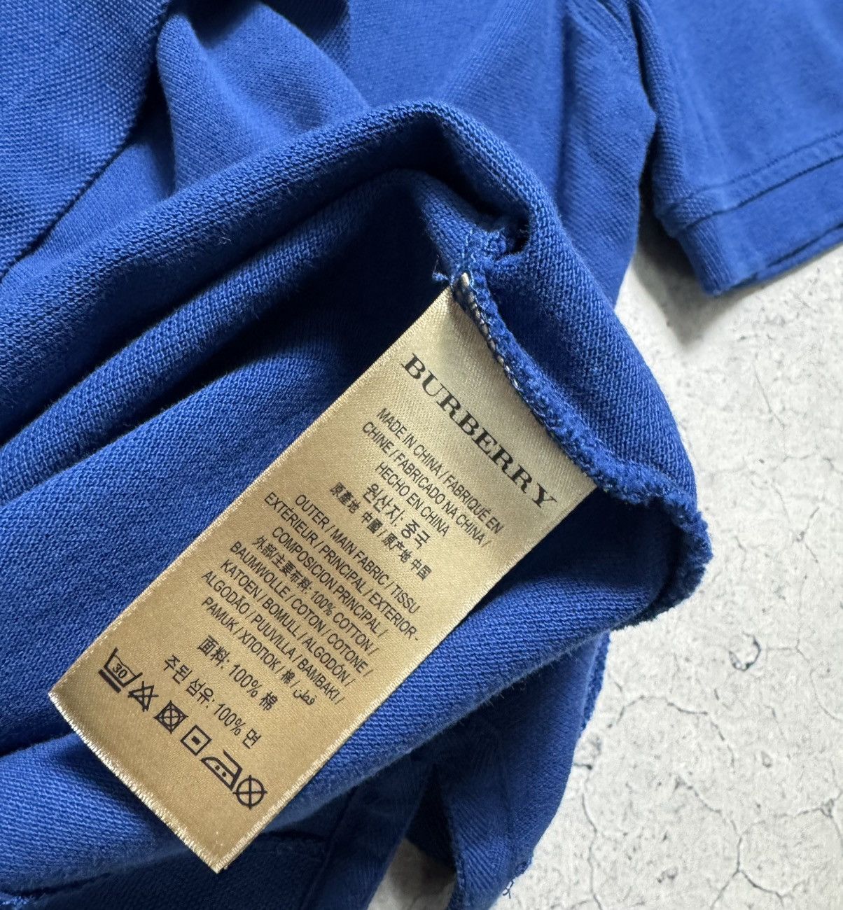 Burberry Burberry Luxury Polo Shirt Blue Size XL Vintage Size US XL / EU 56 / 4 - 10 Thumbnail