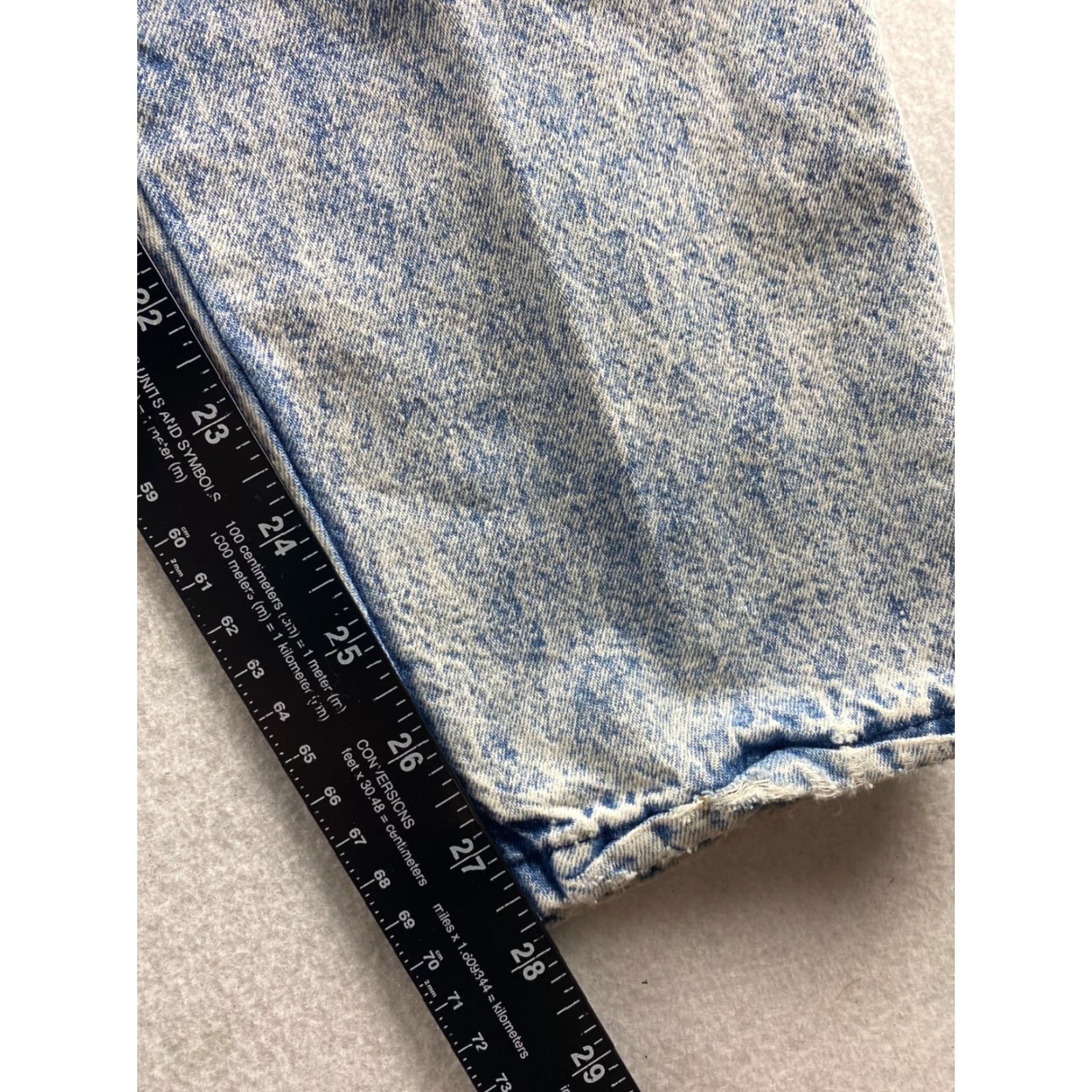 Vintage VINTAGE High Rise Acid Wash Jeans Womens 16 C Sport Button Flap Paper Tag USA 80s Size 38" / US 16 / IT 52 - 7 Thumbnail