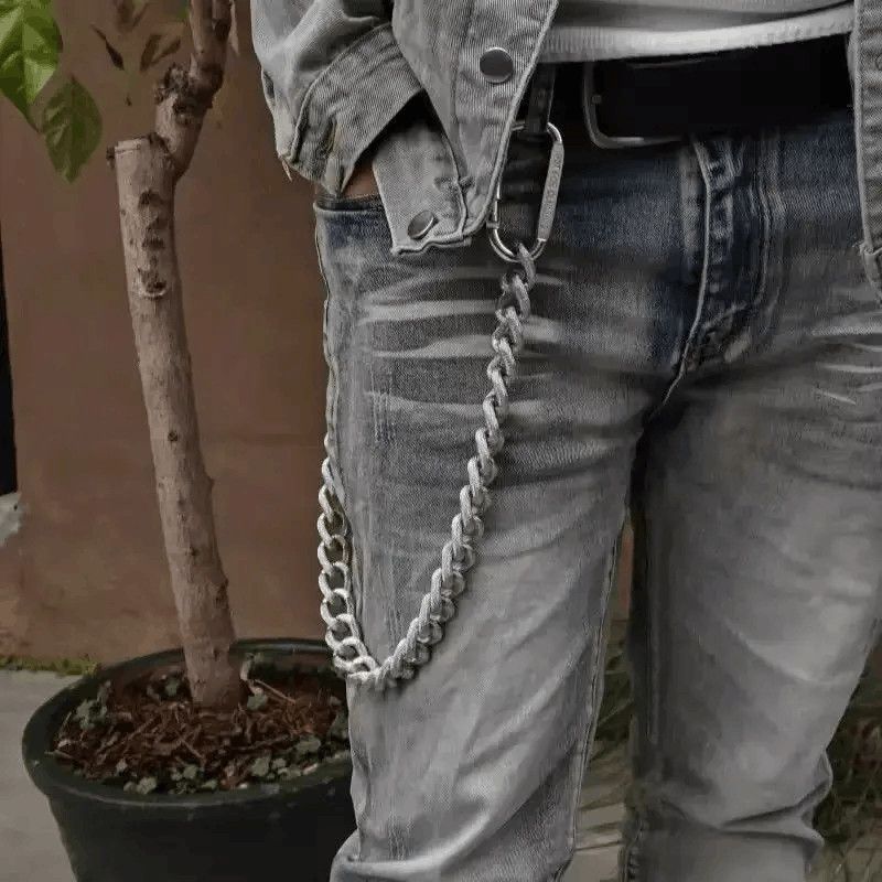Jewelry Luxurious Concise Chain Pant Waist Keychain Size ONE SIZE - 8 Thumbnail