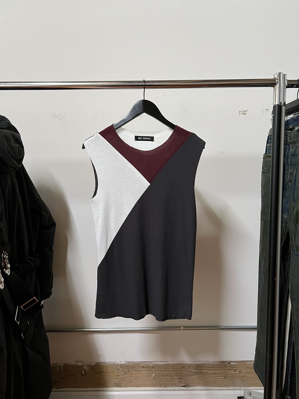 image of Raf Simons Ss00 Colorblock Tank Top, Men's (Size Medium)