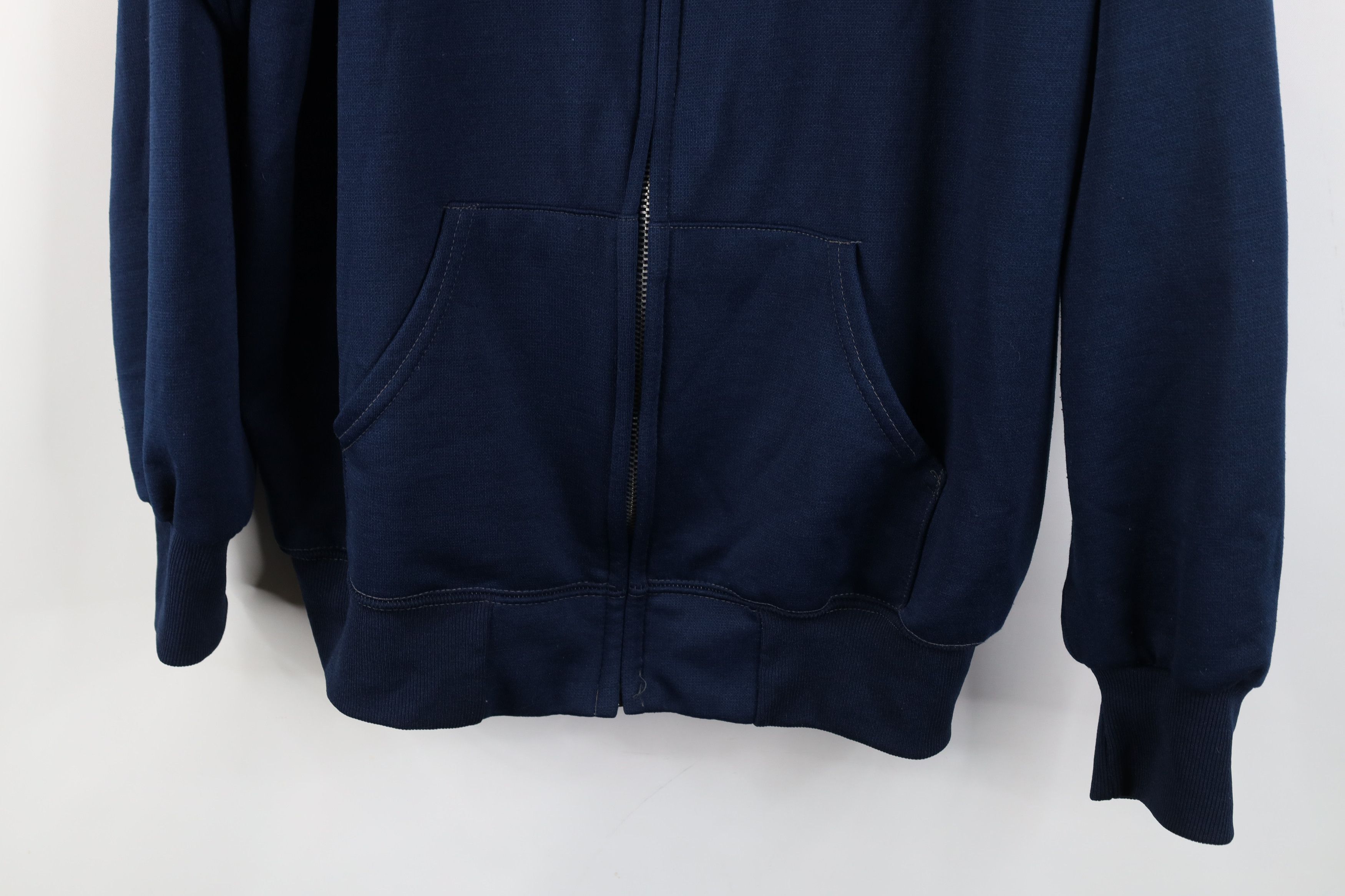 Vintage Vintage 70s Streetwear Thermal Waffle Lined Hoodie Blue USA Size US M / EU 48-50 / 2 - 3 Thumbnail