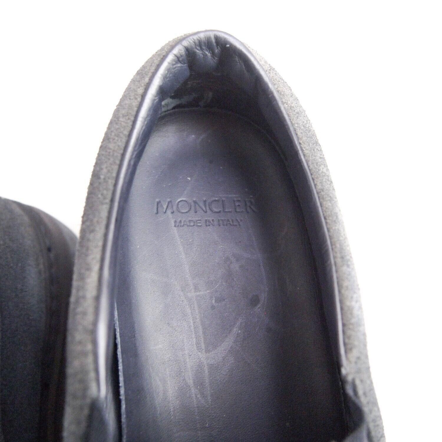 Moncler Moncler Slip Ons Sneakers Dark Gray Suede Womens EU 37 US 7 Size US 7 / IT 37 - 8 Thumbnail