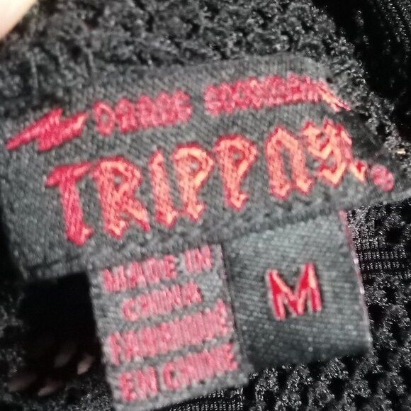 Tripp NYC Vintage Y2K Tripp NYC Skulls Royal Bones Mesh Top Shirt Size M / US 6-8 / IT 42-44 - 3 Thumbnail