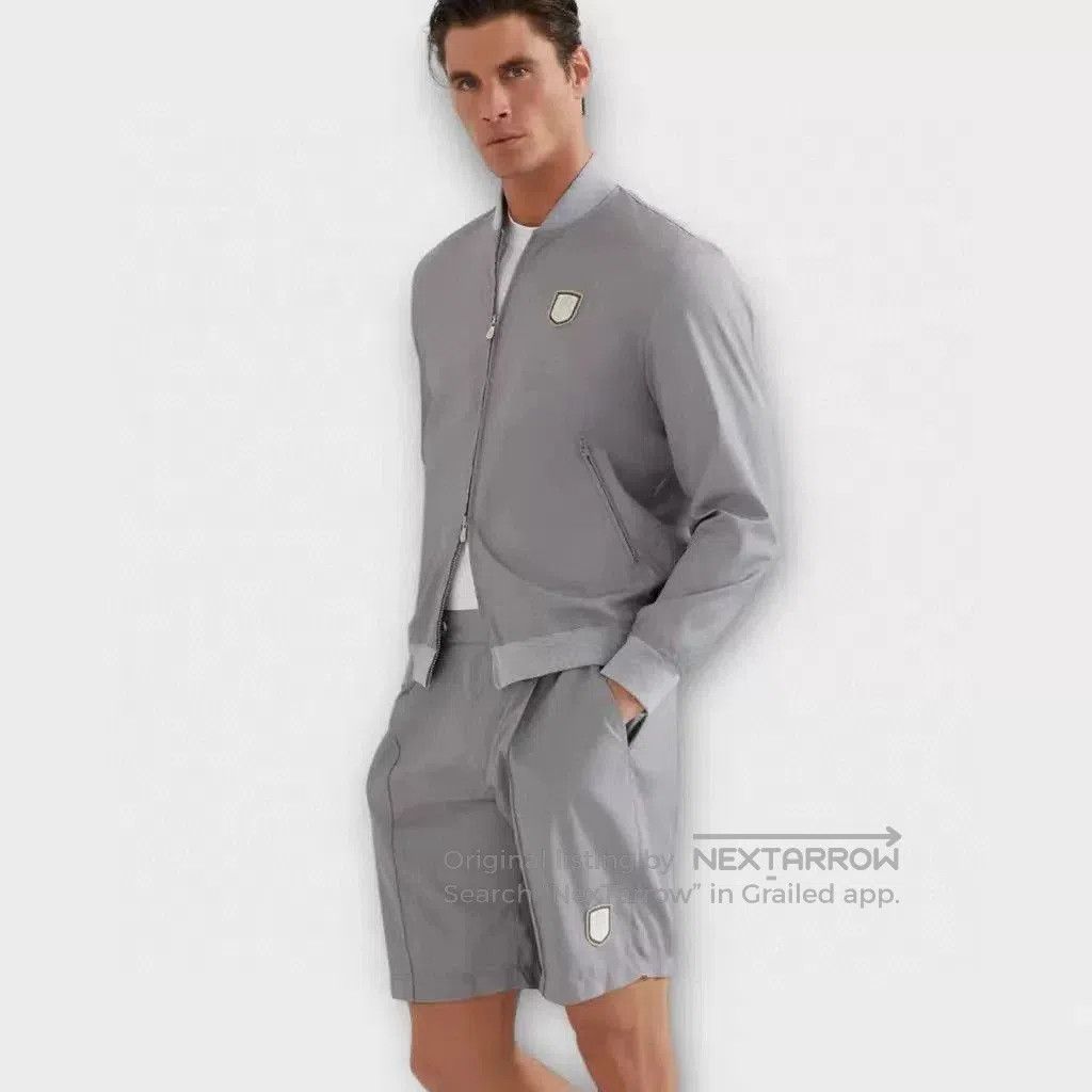 Brunello Cucinelli Brunello Cucinelli Gray Bomber Jacket. Size US S / EU 44-46 / 1 - 5 Thumbnail
