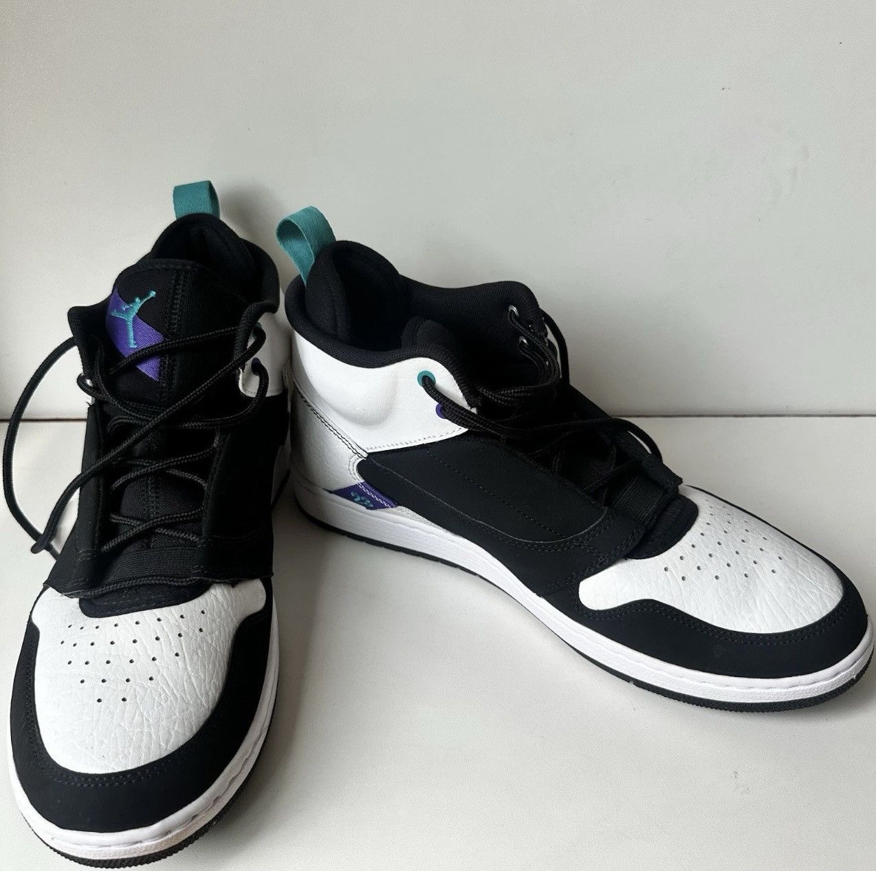 Nike Nike Men's Jordan Fadeaway Black & White Turbo Green Sz 10.5 Size US 10.5 / EU 43-44 - 4 Thumbnail