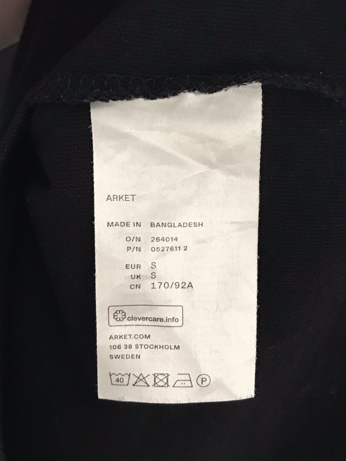 Arket Arket Crewneck T-Shirt Mens Sz S Black Size US S / EU 44-46 / 1 - 5 Thumbnail