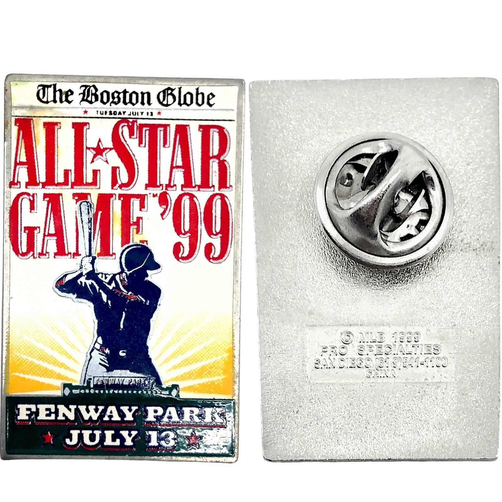 MLB Boston All Star Game 1999 Boston Globe Ted Williams Pin Size ONE SIZE - 3 Thumbnail