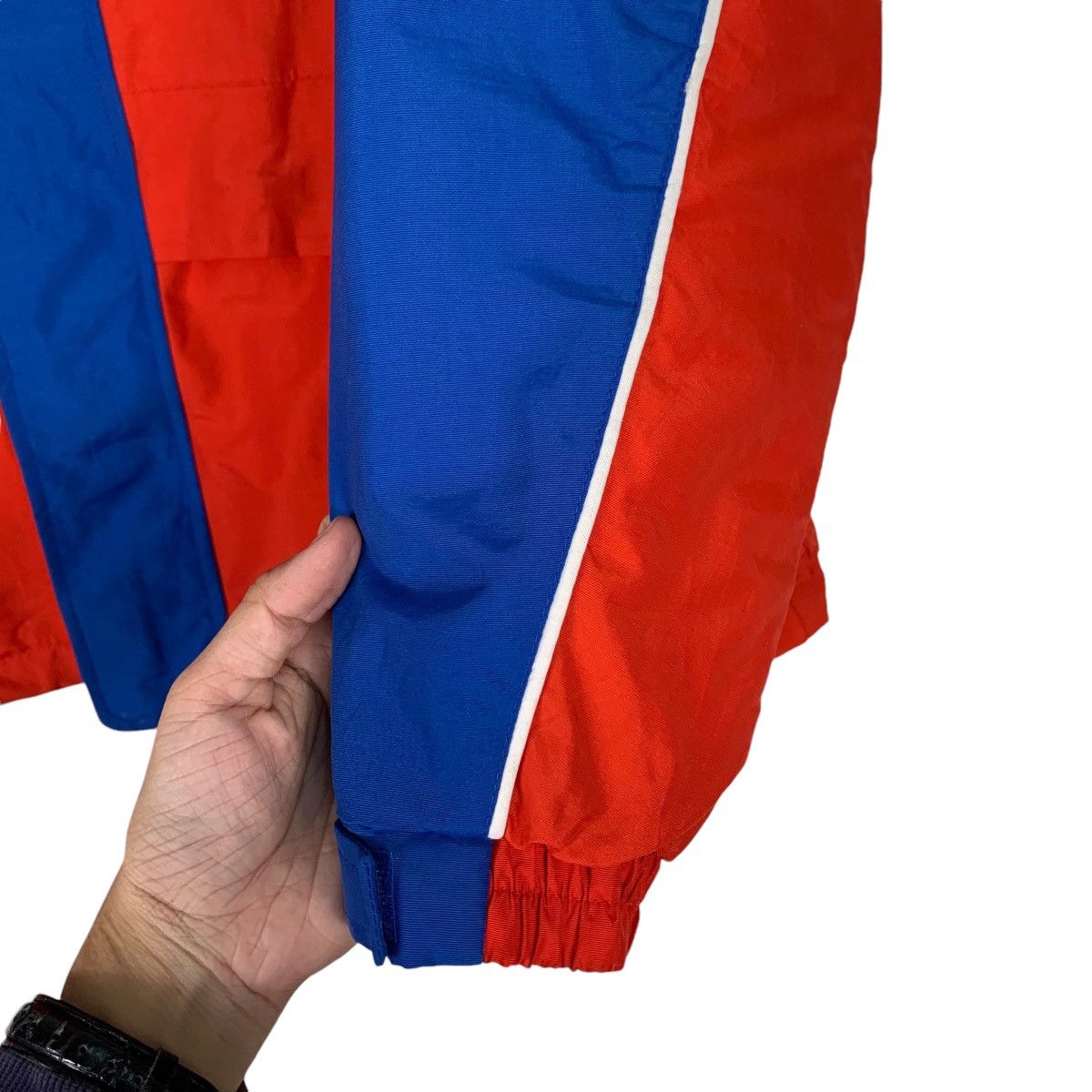 Vintage SUZUKI WAGON R Red Blue Coloblock Jacket #1272-C57 Size US L / EU 52-54 / 3 - 13 Thumbnail