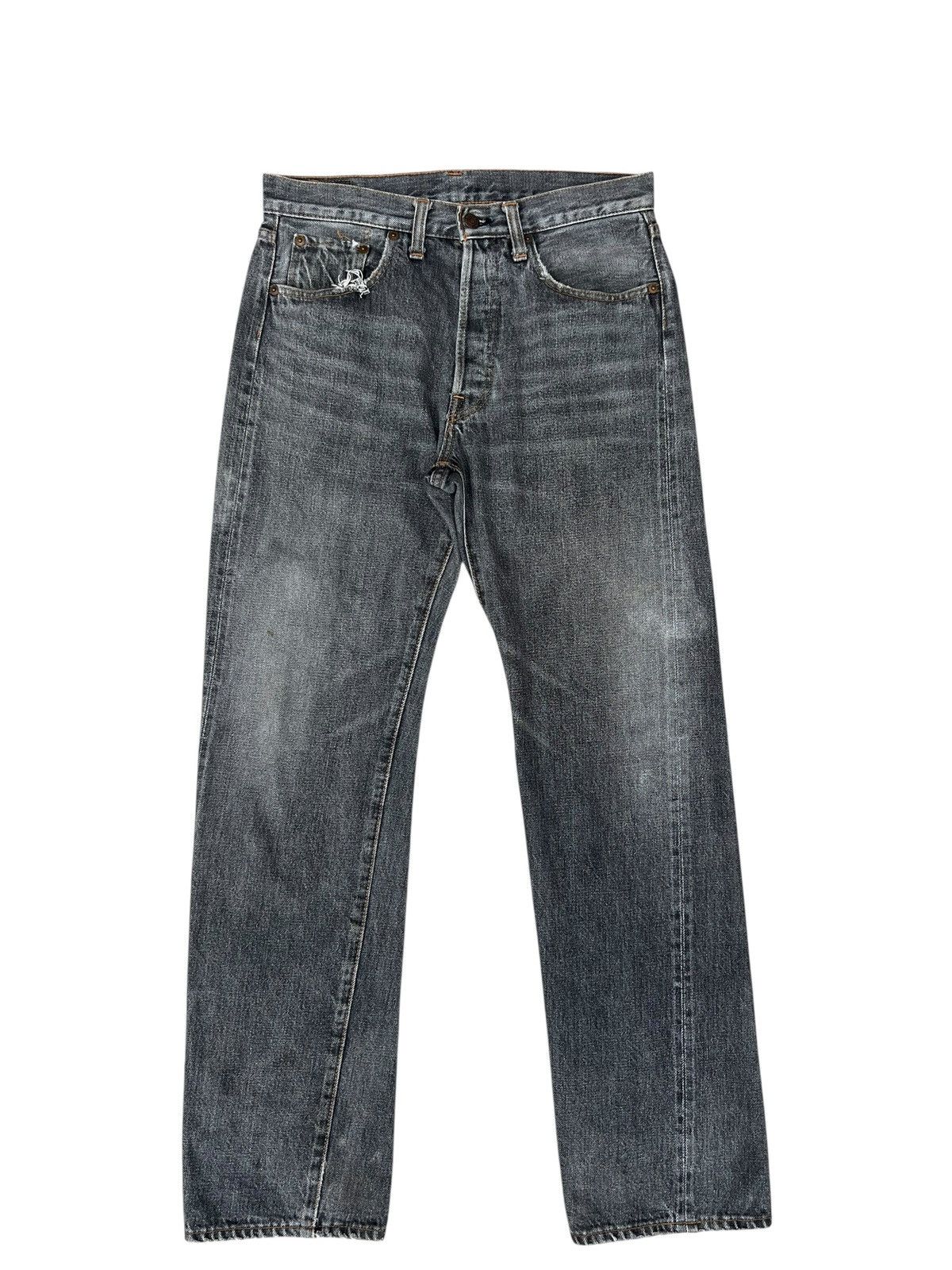 Denime Vintage DENIME Orizzonti Faded Distress Denim Selvedge Jeans Size US 30 / EU 46 - 1 Thumbnail