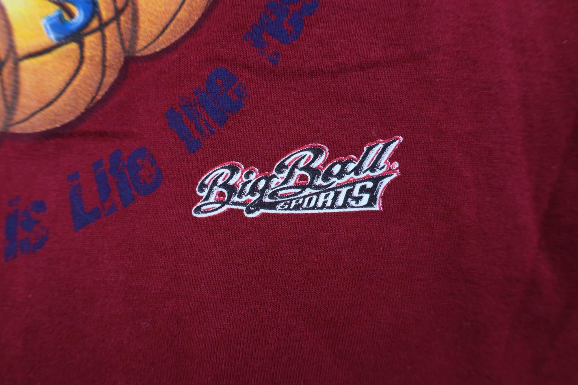Vintage Vintage 90s Spell Basketball Short Sleeve T-Shirt Red Cotton Size US S / EU 44-46 / 1 - 5 Thumbnail