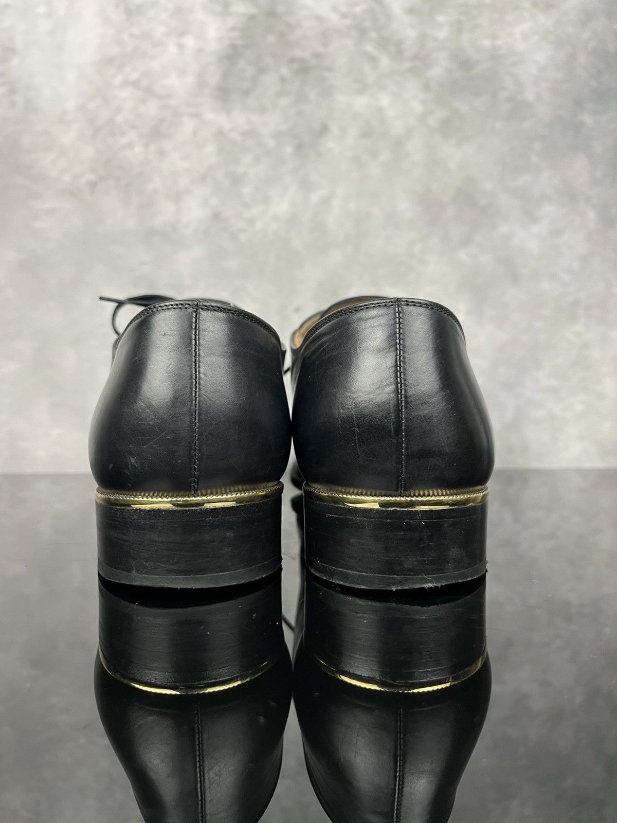 Salvatore Ferragamo Salvatore Ferragamo Women's Black Leather Oxford Size 9.5 C Size US 9.5 / IT 39.5 - 9 Thumbnail