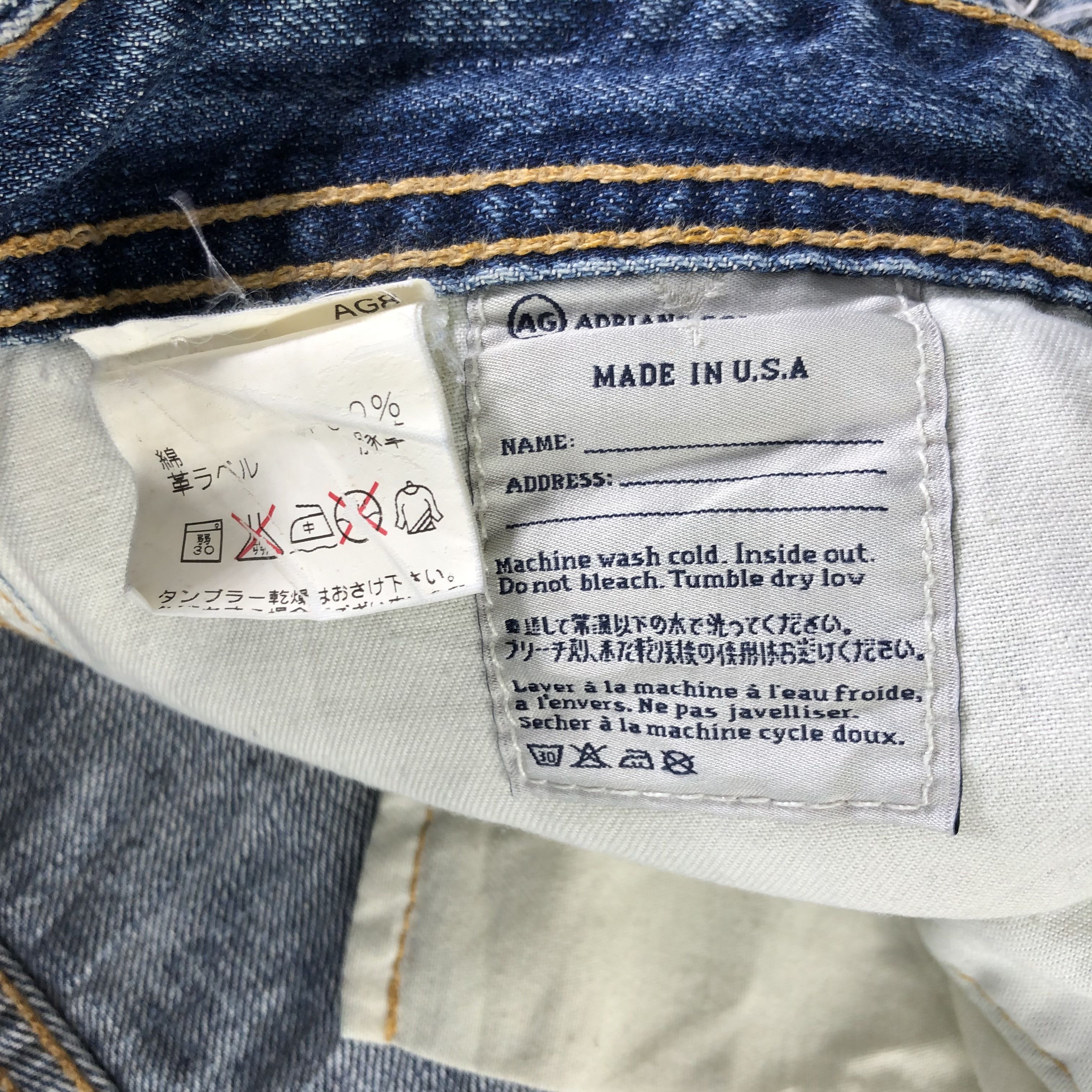 AG Adriano Goldschmied Adriano Goldschmied Jeans Ripped Denim KJ2214 Size US 34 / EU 50 - 11 Thumbnail