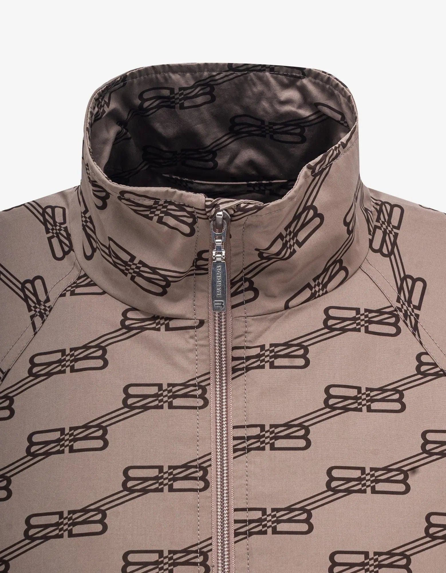 Balenciaga Balenciaga Beige All-Over BB Monogram Tracksuit Jacket Size US XXS / EU 40 - 6 Thumbnail