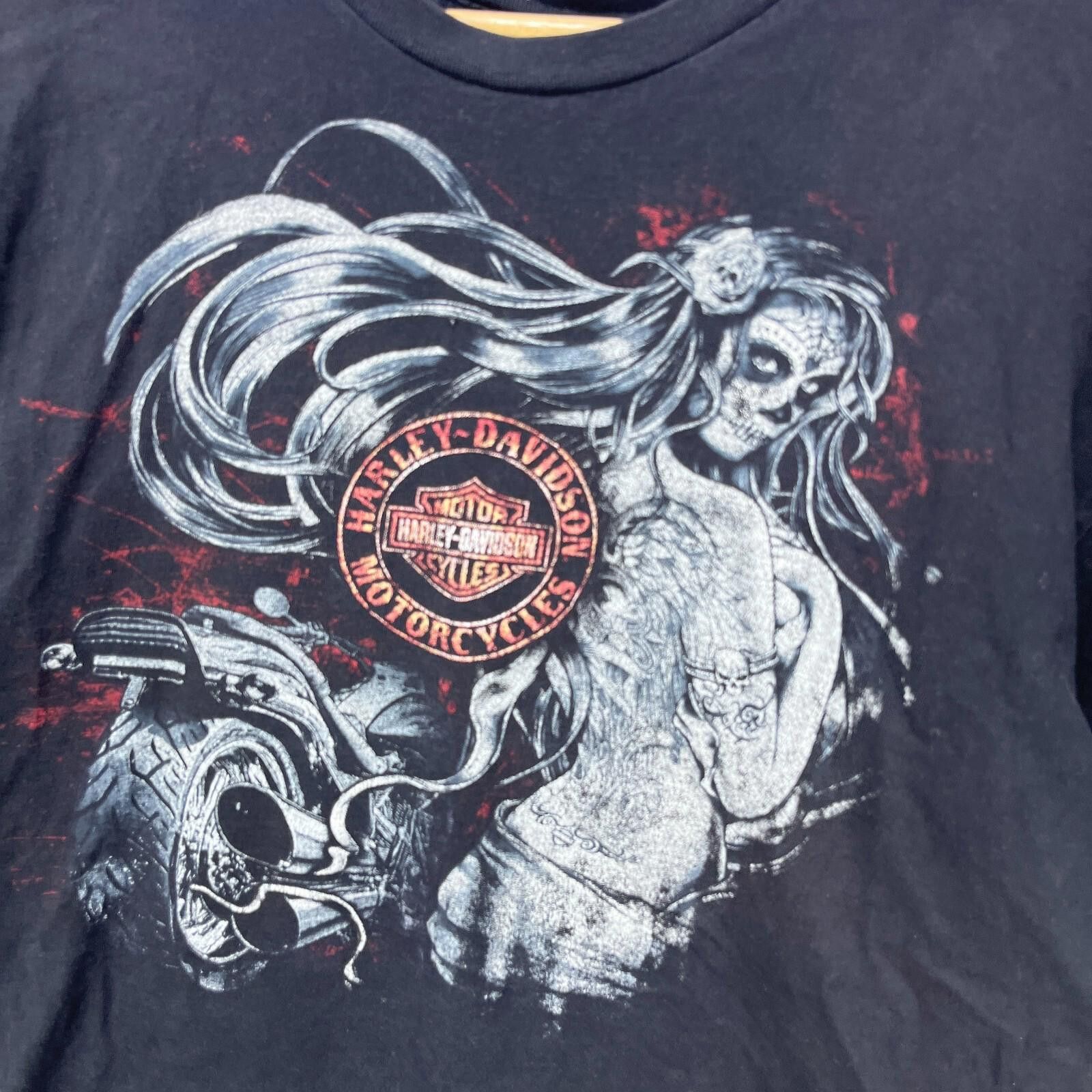 Harley Davidson Vintage Harley-Davidson Eagle Wings Goth T-Shirt 2XL Faded Size US XXL / EU 58 / 5 - 5 Thumbnail
