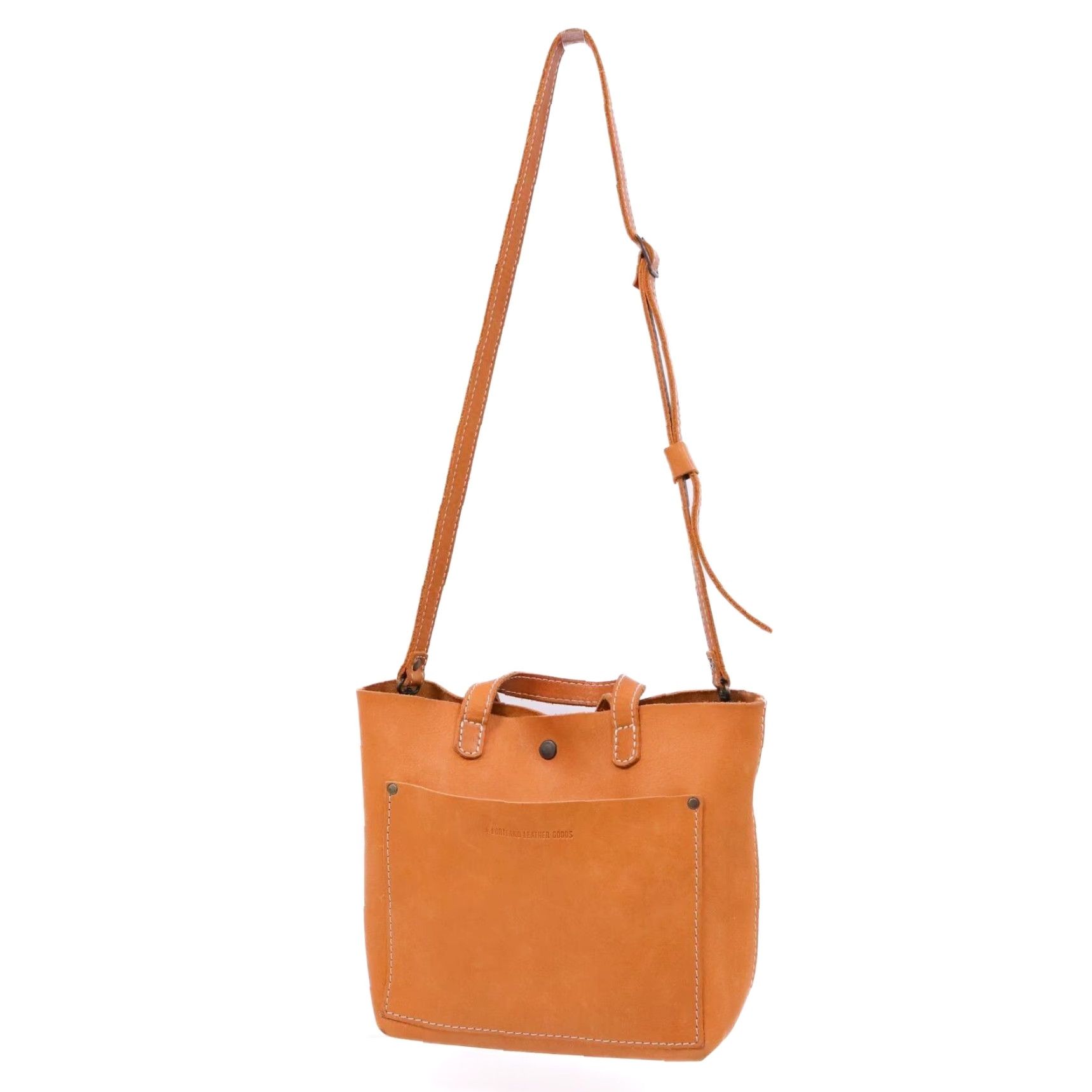 Portland Leather Goods Mini Crossbody Tote Bag Sunflower Yellow