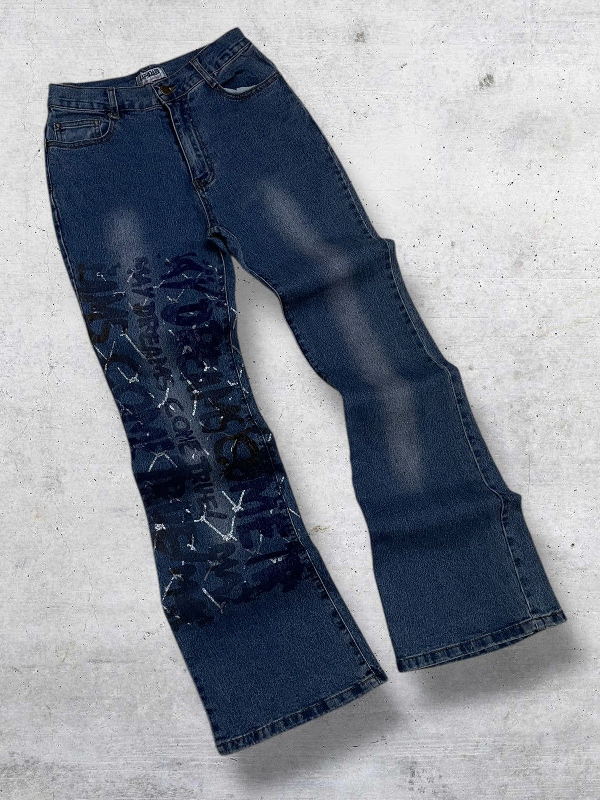 semanticdesign OG HAPHAZARD 90S JAPAN DESIGNER DREAM POEM HYSTERIC FLARED Size US 26 / EU 42 - 2 Thumbnail
