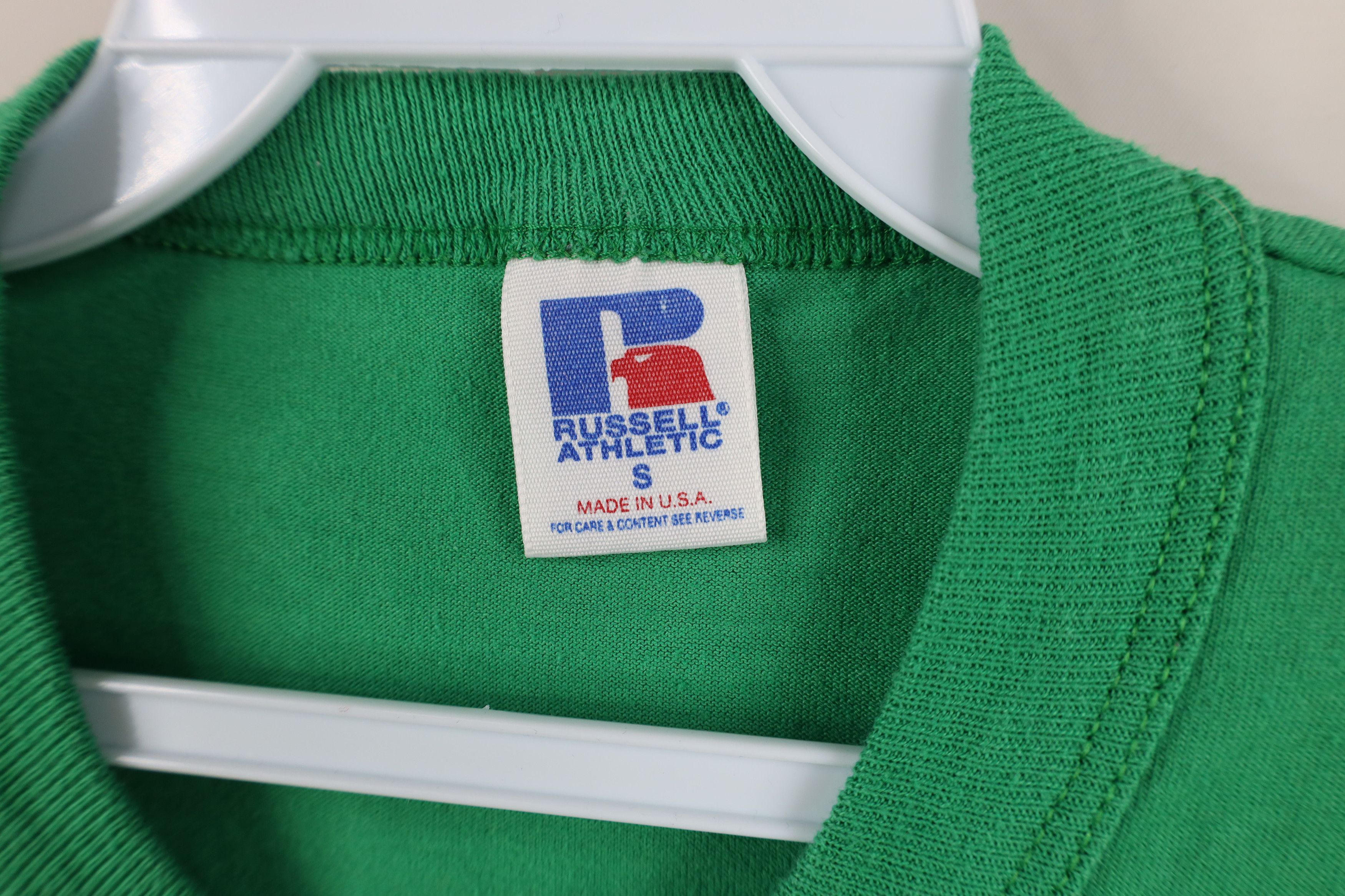 Russell Athletic Vintage 80s 90s Russell Athletic Henley T-Shirt Green USA Size US S / EU 44-46 / 1 - 8 Thumbnail