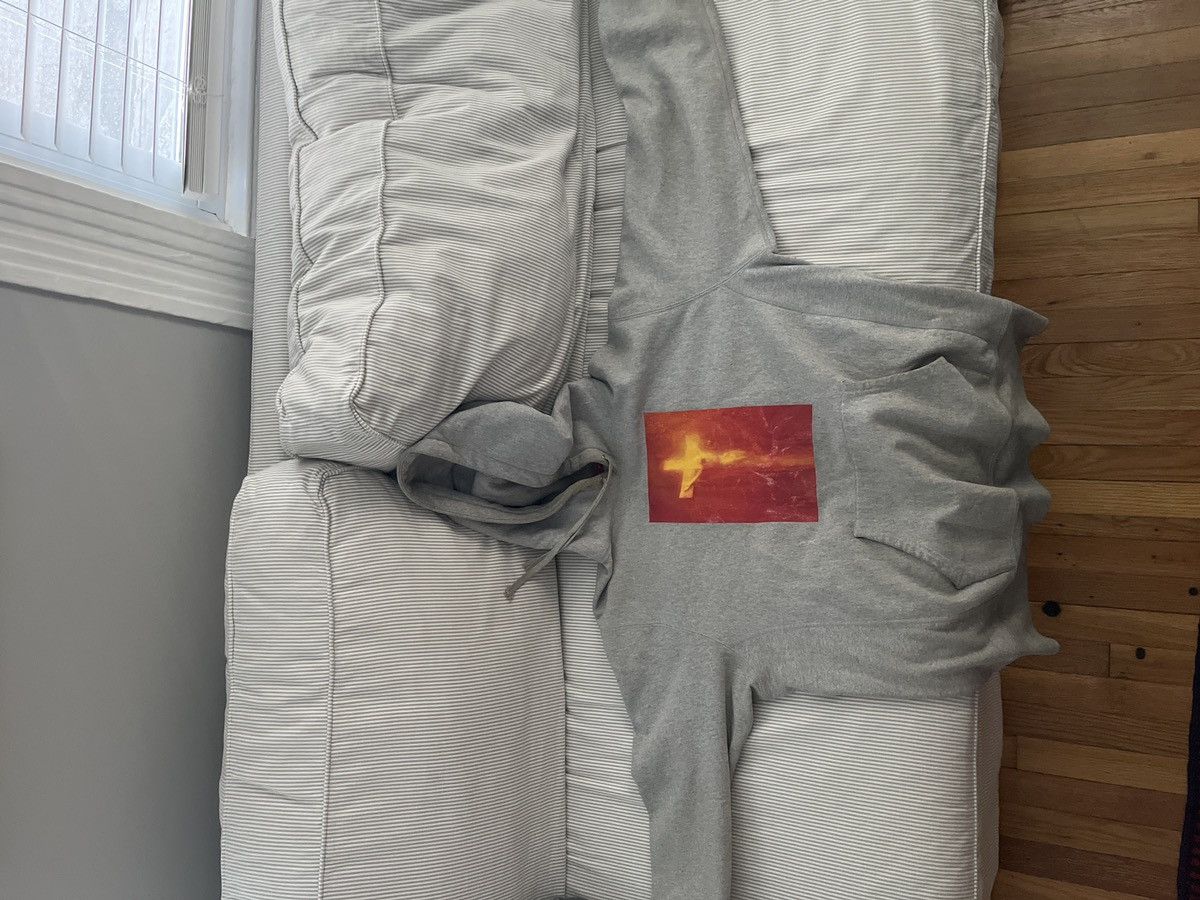 Supreme “Piss Christ” Heather Grey Hoodie Size US L / EU 52-54 / 3 - 1 Thumbnail