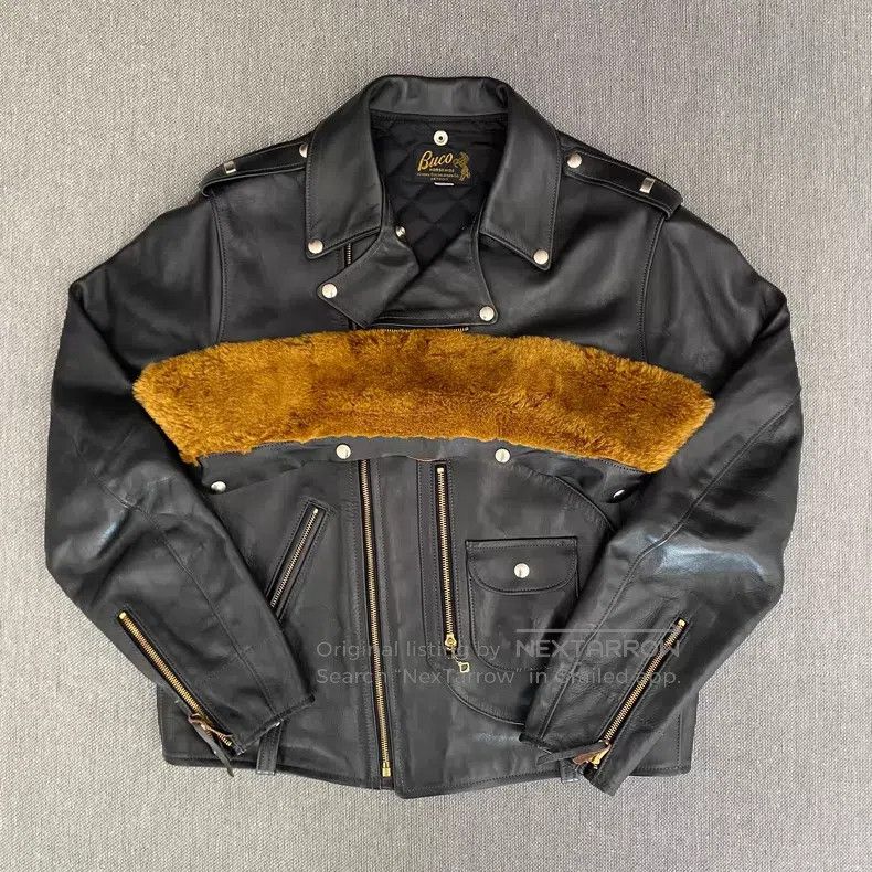 Buco Buco J24 cable-stayed locomotive leather jacket Size US XL / EU 56 / 4 - 9 Thumbnail