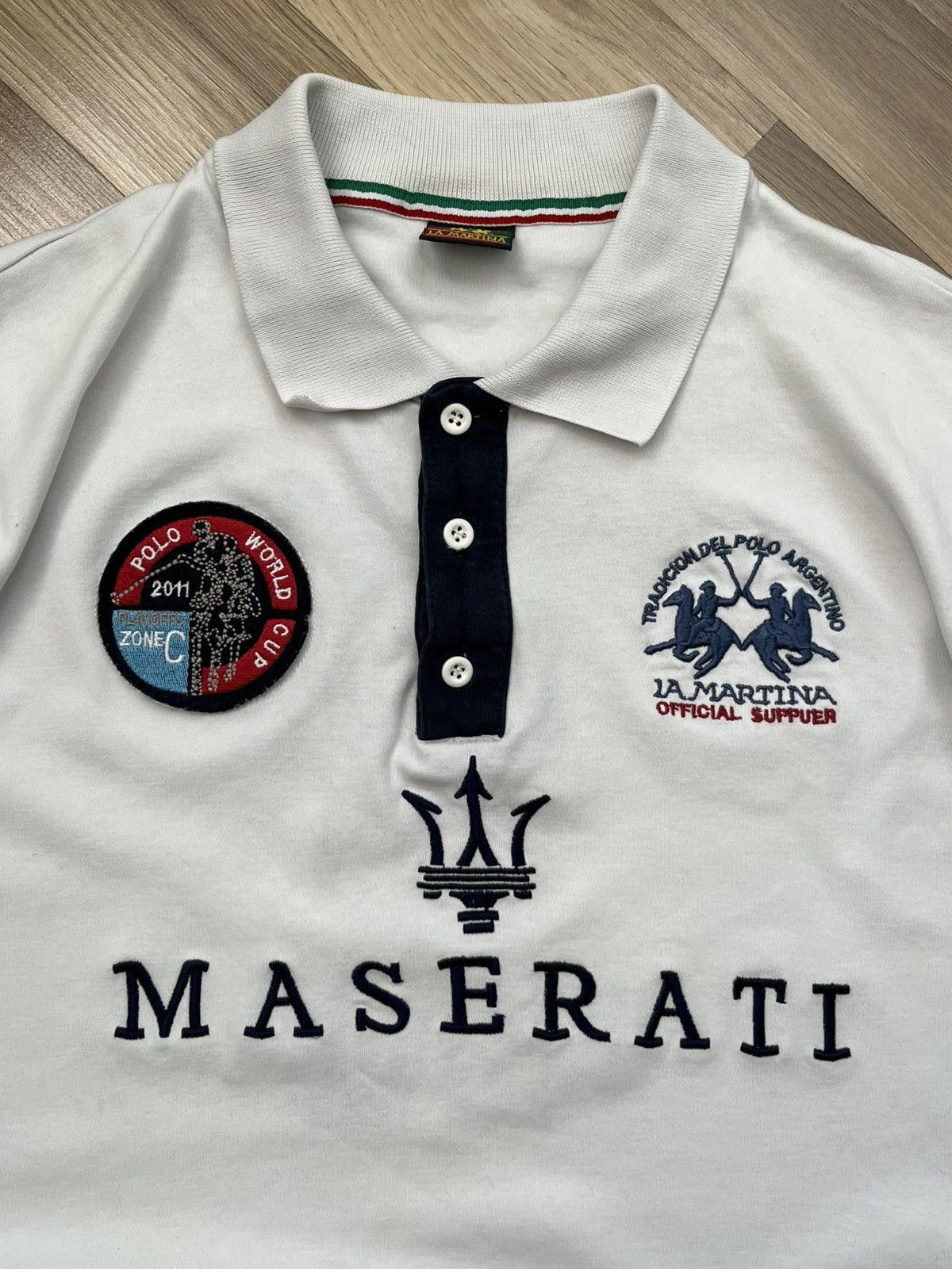 La Martina Y2K Maserati La Martina Polo Rugby TShirt Ralph Style Racing Size US L / EU 52-54 / 3 - 5 Thumbnail