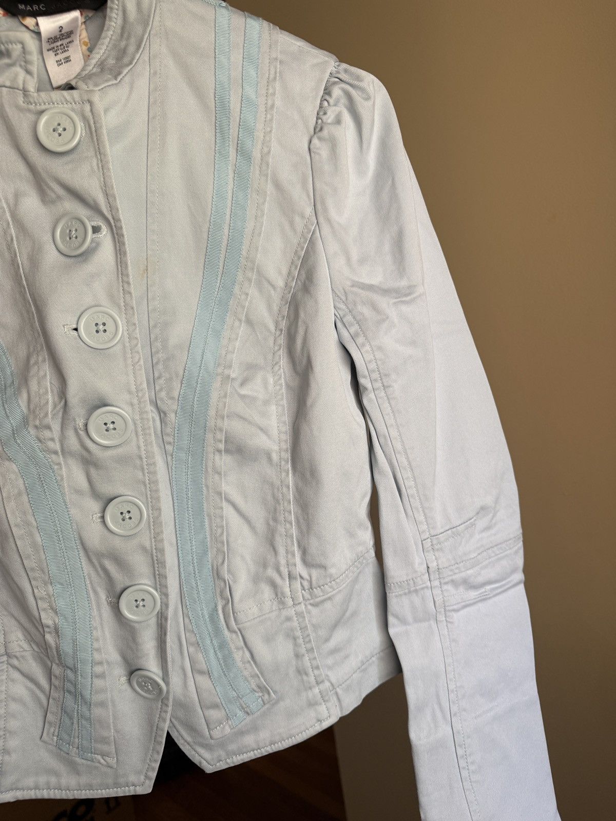 Marc Jacobs Vintage Marc Jacobs Military Style Fitted Jacket light blue Size XS / US 0-2 / IT 36-38 - 8 Thumbnail