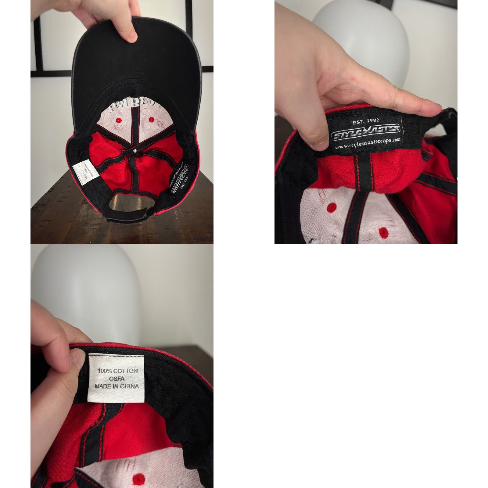 Vintage Jim Beam Racing Hat Cap Strap Back One Size Adult Red Cotton Twill Logo Motorsports Racing Adjustable Baseball Cap Mens Size ONE SIZE - 9 Thumbnail