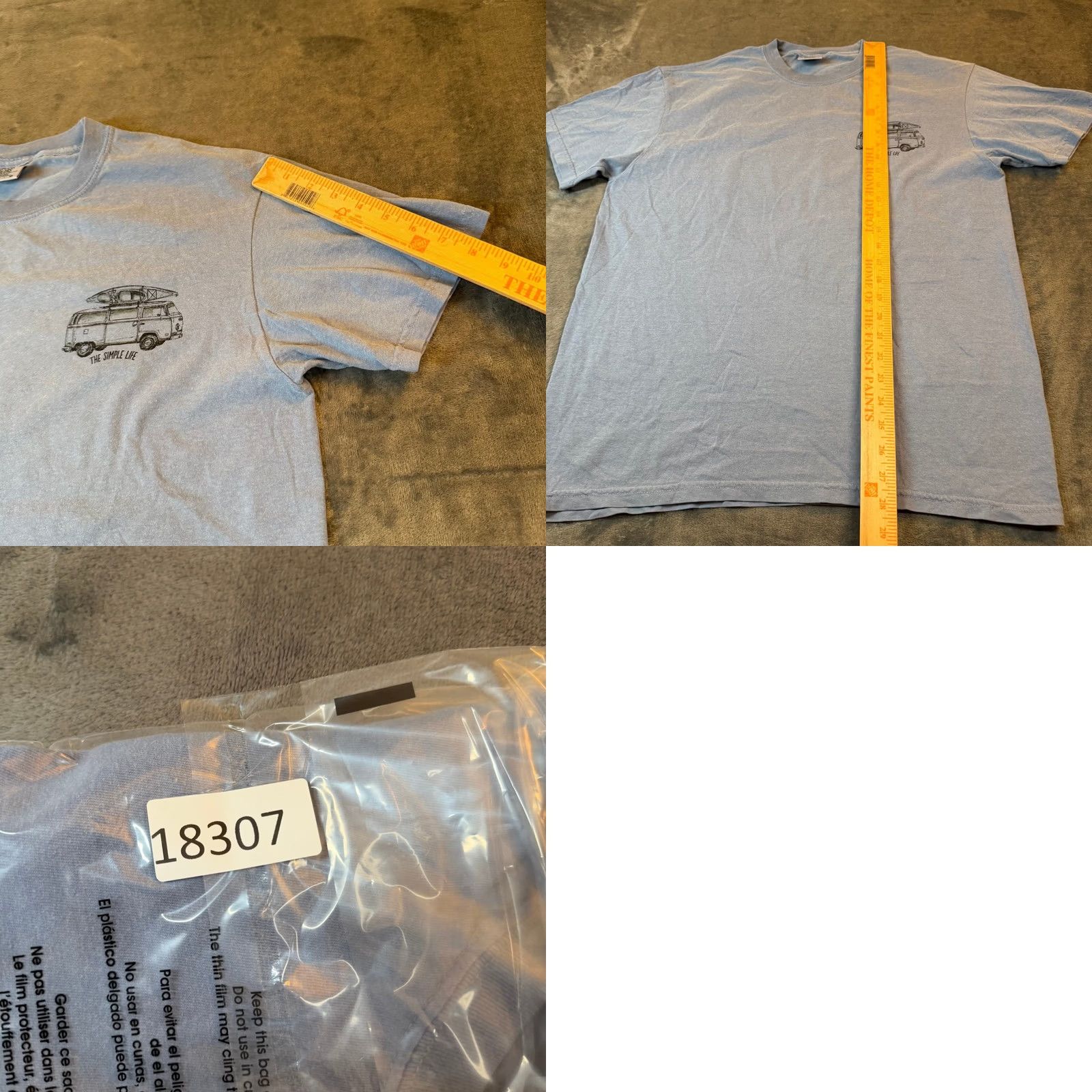 Comfort Colors Comfort Colors Graphic T Shirt Mens Large Blue Camper Van Kayak The Simple Life Campervan Kayak Graphic Tee Mens Large Blue Size US L / EU 52-54 / 3 - 8 Thumbnail