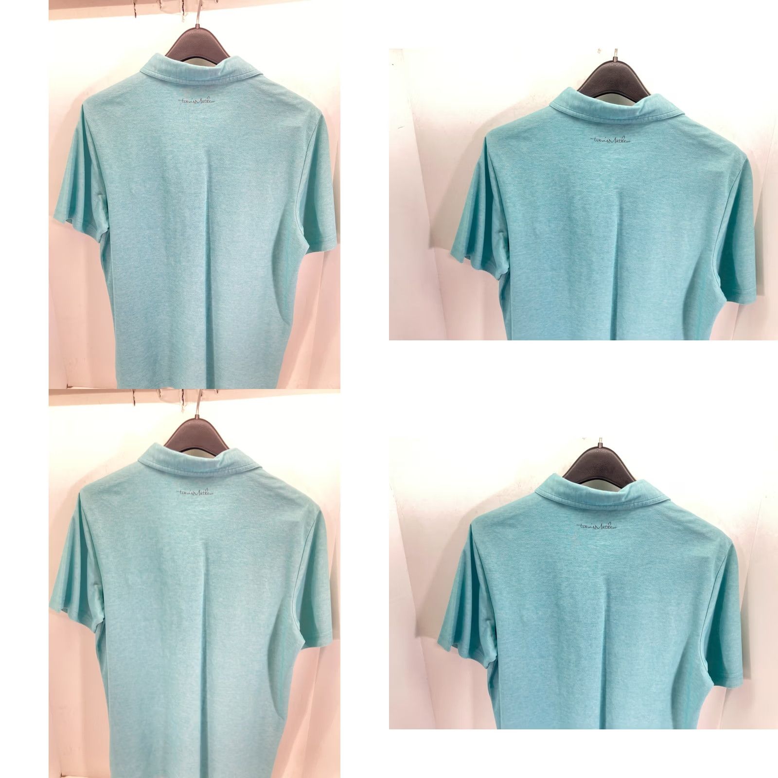 TravisMathew Travis Mathew Framingham Polo Shirt Mens M Green Striped Golf Performance Size US M / EU 48-50 / 2 - 8 Thumbnail