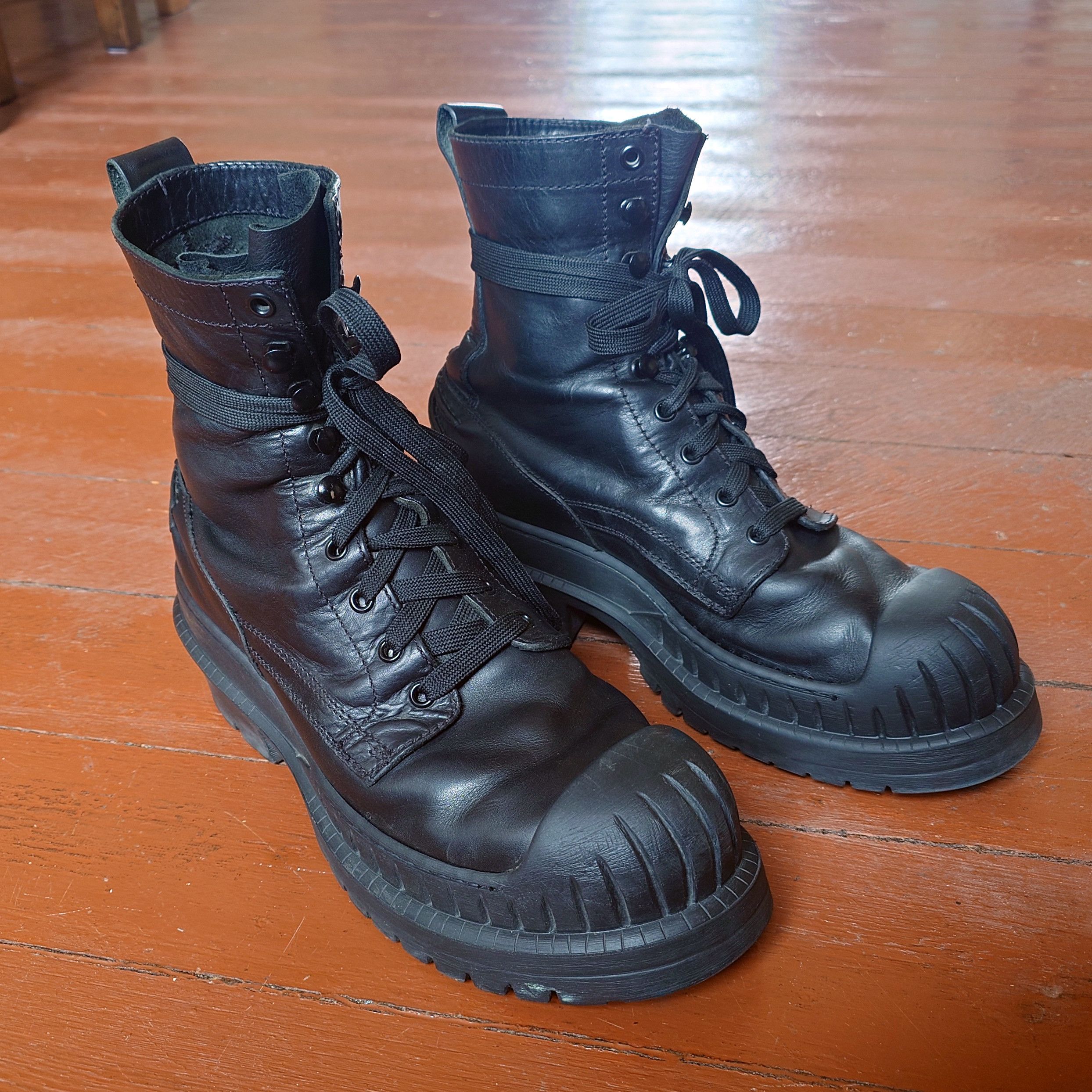 Acne studios combat boots clearance