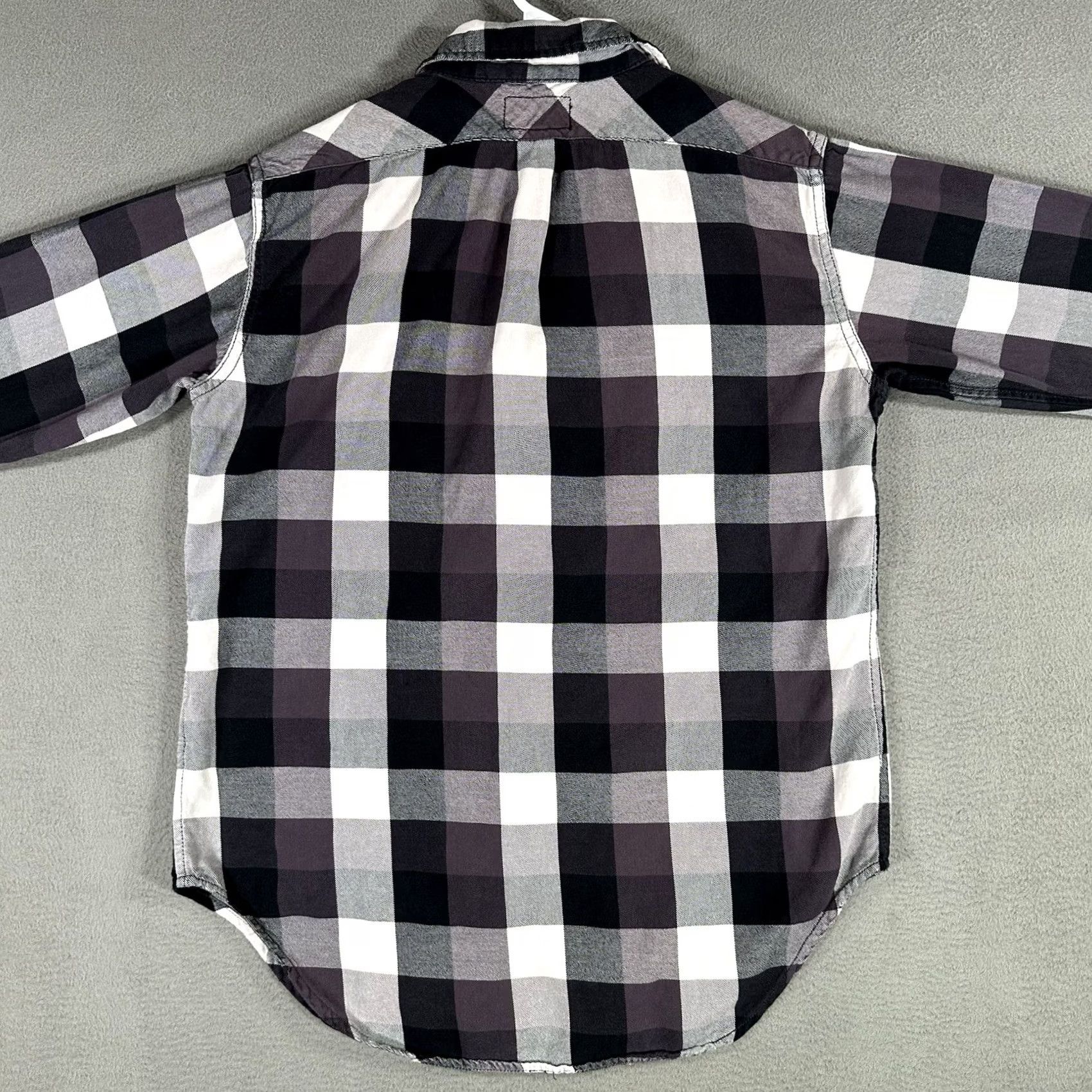 Vintage Current/Elliott Shirt Womens 0 Purple The Prep School Graystone Plaid Button Up Check Pockets Casual All Seasons Lightweight Packable Machine Washable Size XS / US 0-2 / IT 36-38 - 2 Thumbnail