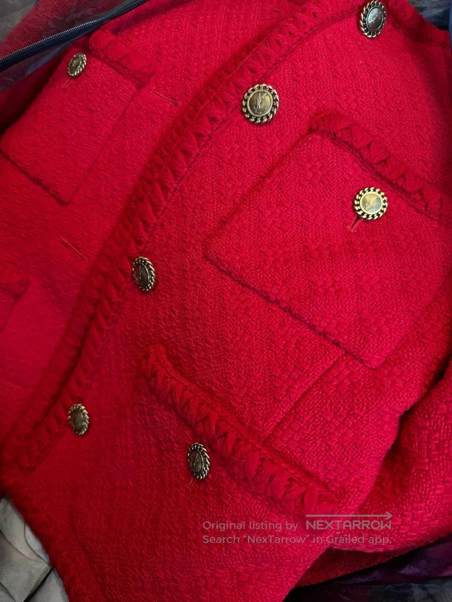 Saint Laurent Paris Saint Laurent Red Jacket. Size XS / US 0-2 / IT 36-38 - 2 Thumbnail