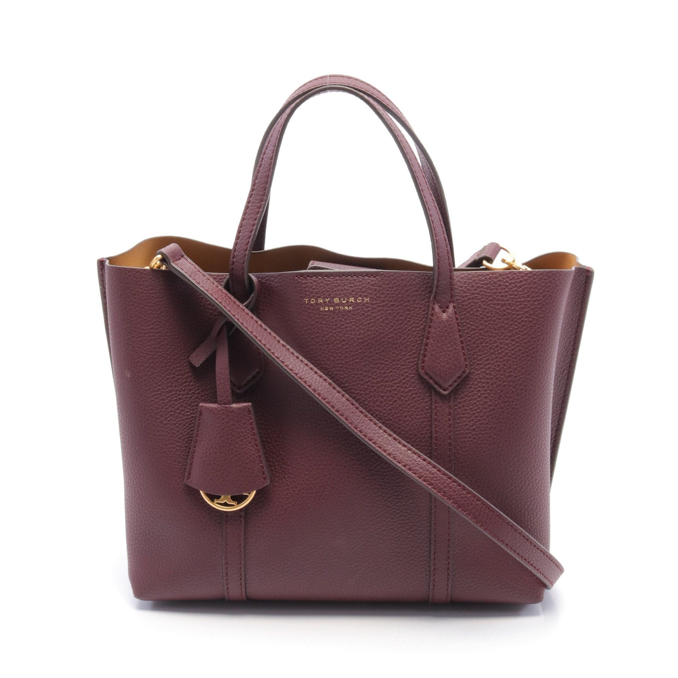 Tory Burch Tory Burch Handbag Tote Bag Leather Bordeaux Size ONE SIZE - 1 Thumbnail