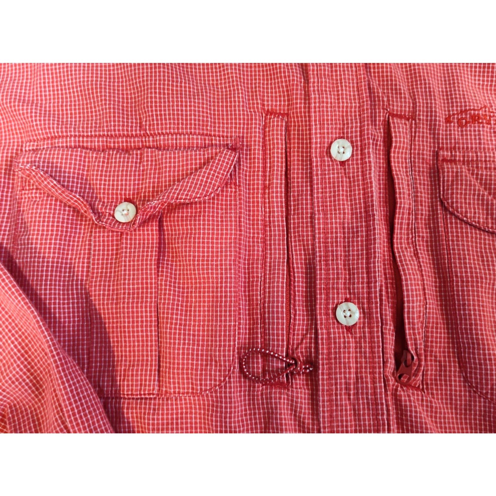 Orvis VINTAGE Orvis Fishing Shirt Mens Large Red Check Long Sleeve Button-Up Casual Outdoors Ventilated Size US L / EU 52-54 / 3 - 7 Thumbnail