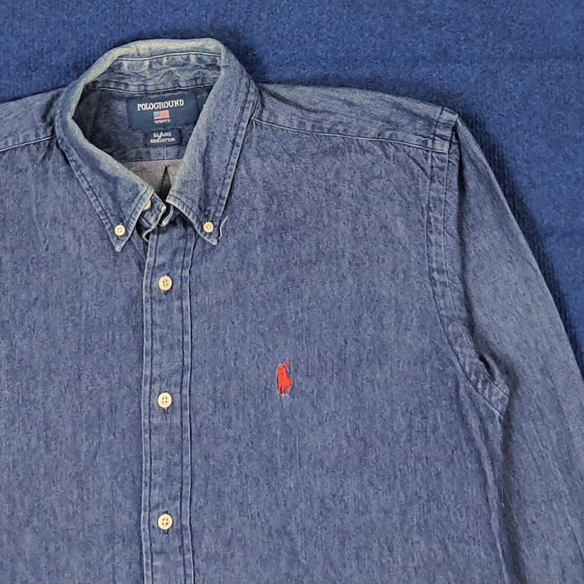 Polo Ralph Lauren Vintage PoloGround Sport Button Up Shirt C259N73 Size US M / EU 48-50 / 2 - 2 Thumbnail