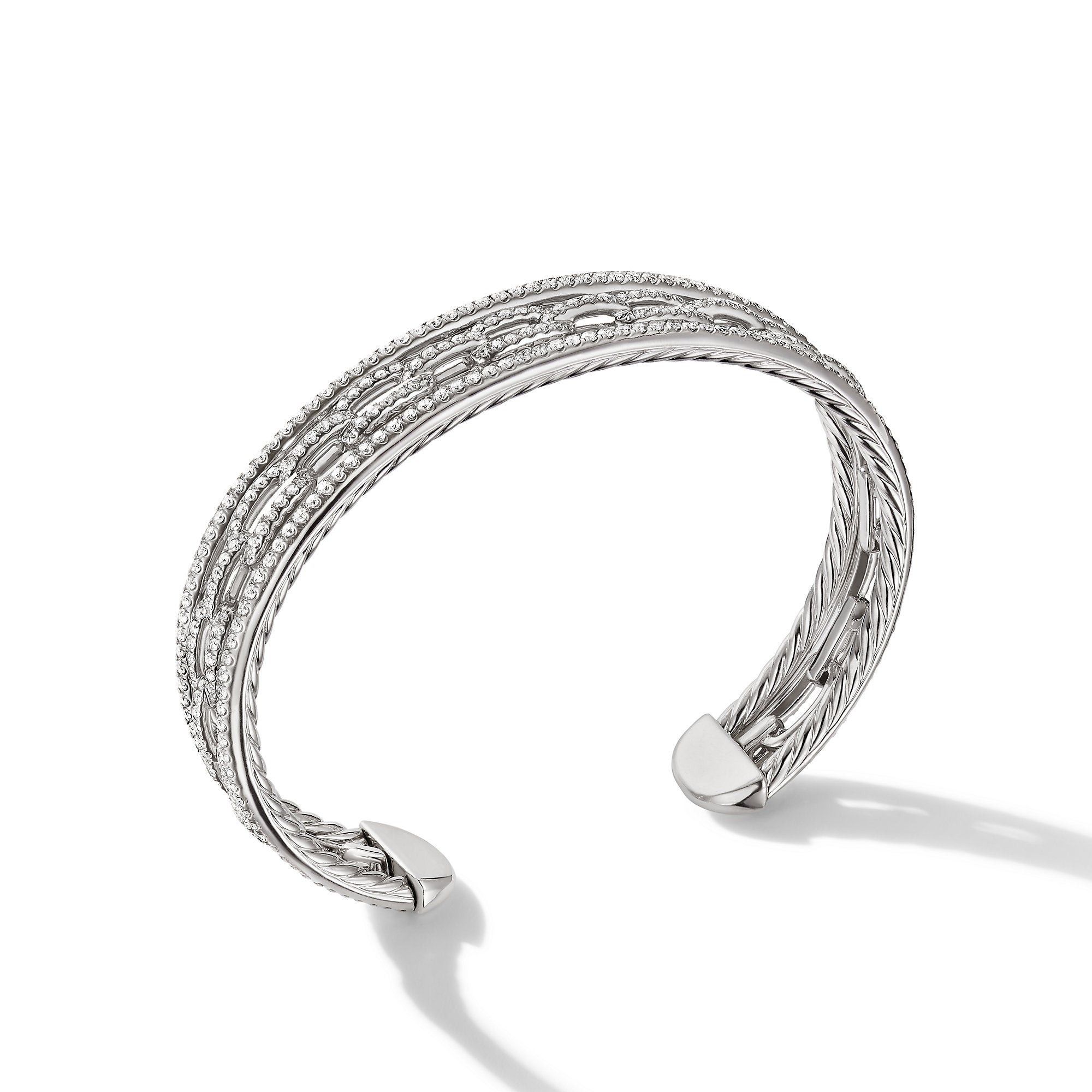 David Yurman o1w1db10325 Bracelet in 18K White Gold with Diamonds & 9.7mm Size ONE SIZE - 2 Thumbnail