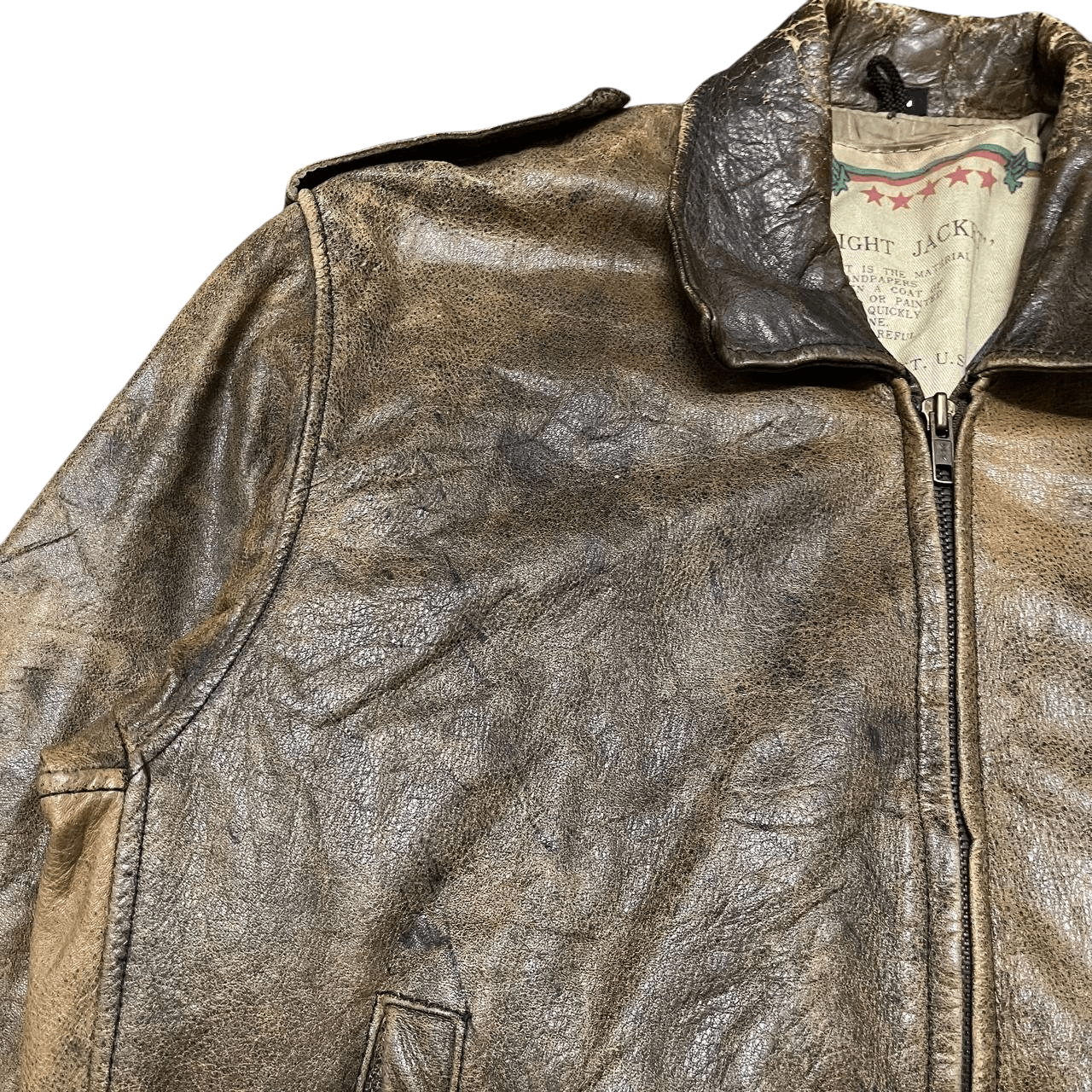 Leather Vintage Flight Jacket Leather Military Bomber Size US L / EU 52-54 / 3 - 6 Thumbnail
