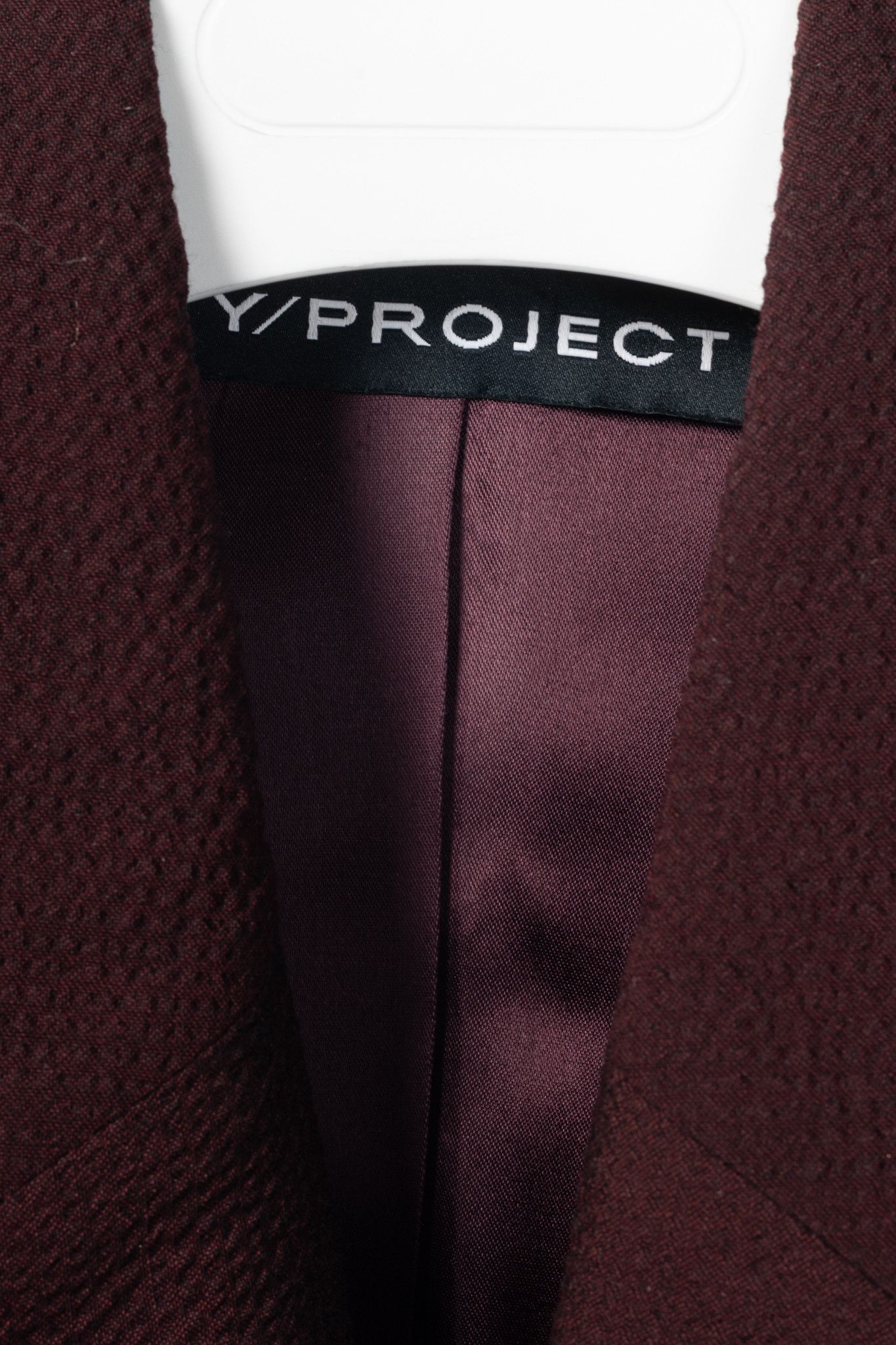 Y/Project Y/PROJECT SS20 Runway Bordeaux Stretch-Wool Cropped Blazer Size XS / US 0-2 / IT 36-38 - 4 Thumbnail