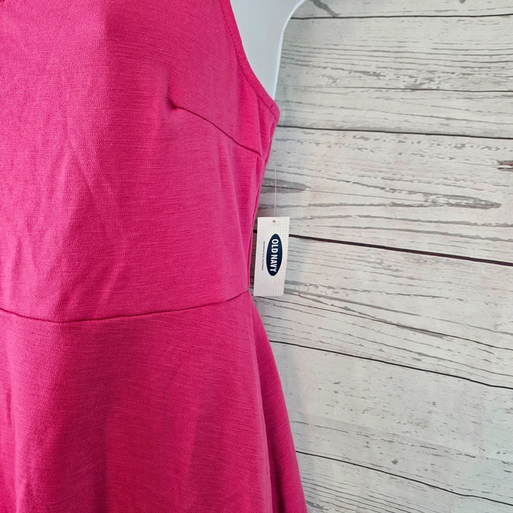 Old Navy Old Navy Womens Dress Solid Pink Sleeveless Cotton Blend Sz S Size S / US 4 / IT 40 - 3 Thumbnail