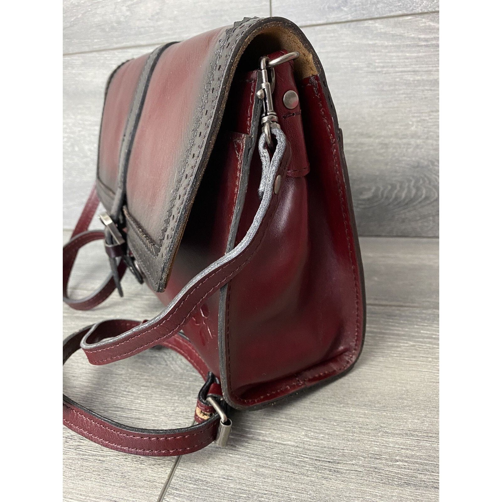Patricia Nash Patricia Nash Leather bag wine color women bag A386262 Size ONE SIZE - 5 Thumbnail