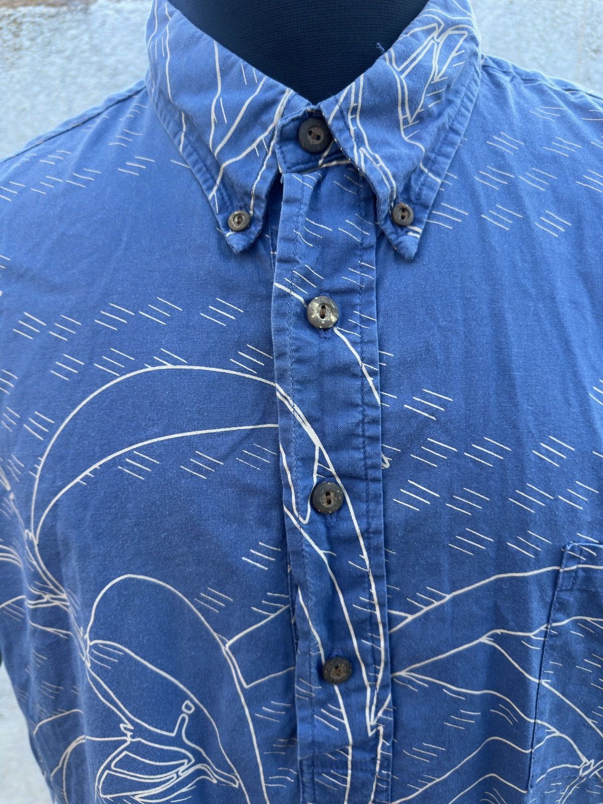 Other PreOwned Sig Zane Blue Hawaiian Shirt 3/4 Button Men's Large Size US L / EU 52-54 / 3 - 3 Thumbnail