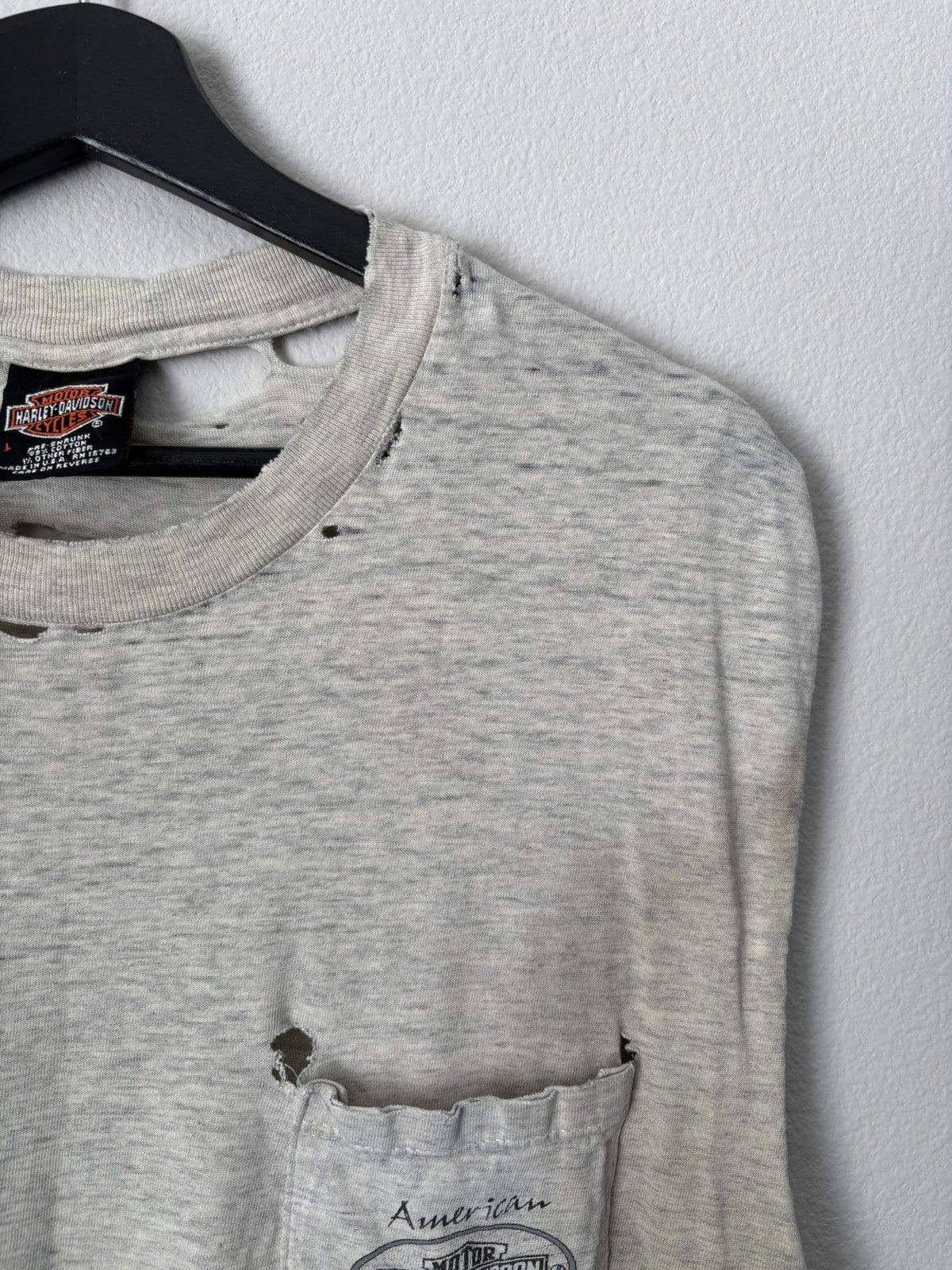 Harley Davidson Vintage Harley-Davidson Thrashed Biker Sleeveless Tee Size US M / EU 48-50 / 2 - 6 Thumbnail