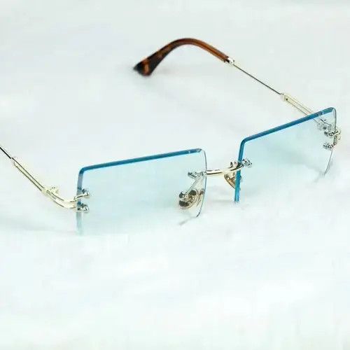 Other Mens Vintage Retro Rectangular Luxury Square Rimless Baby Size ONE SIZE - 3 Thumbnail
