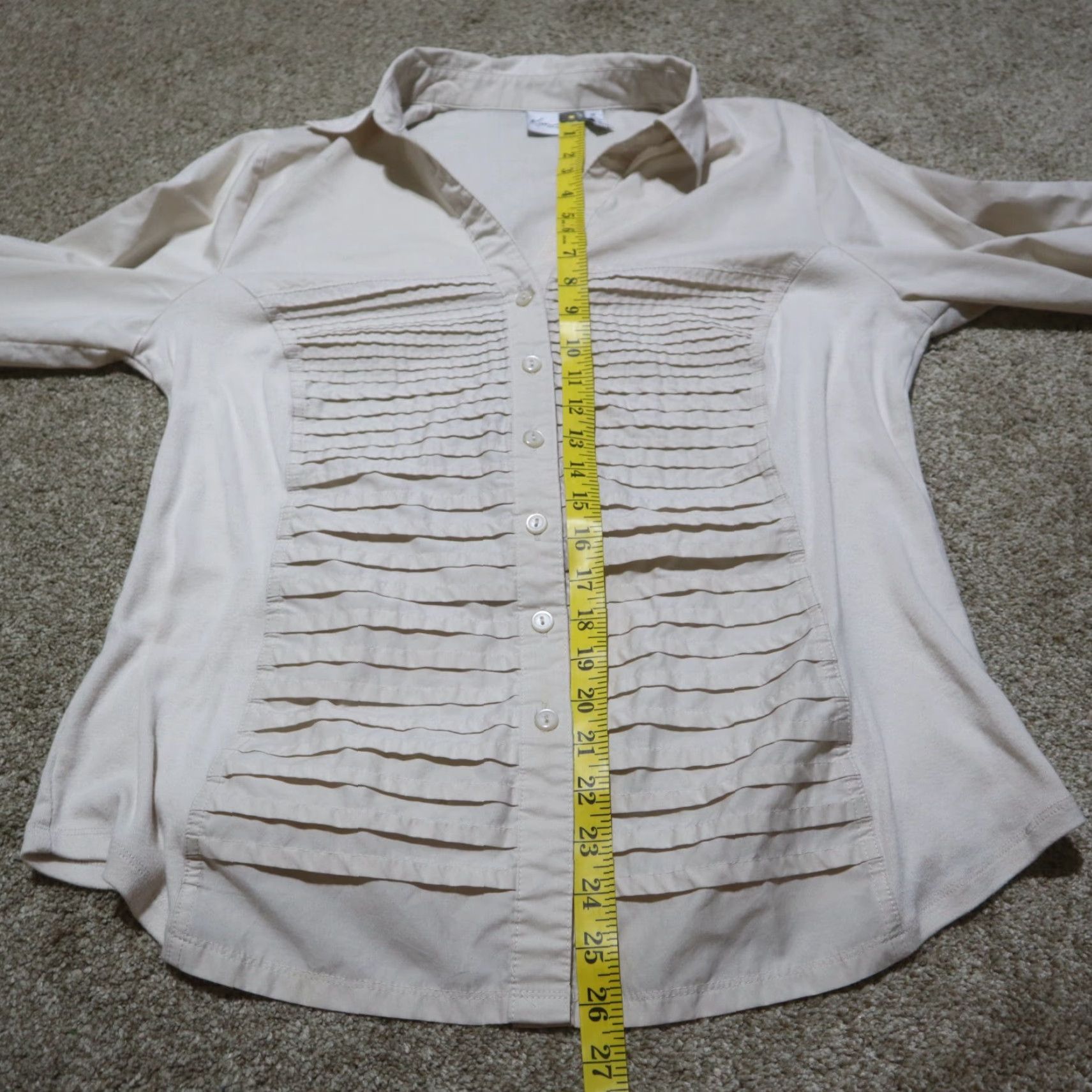 Vintage Kim Rogers Tan Beige Shirt Top Women Plus Size 1X Ruffles Brown Family Capri Dress? Size XL / US 12-14 / IT 48-50 - 6 Thumbnail