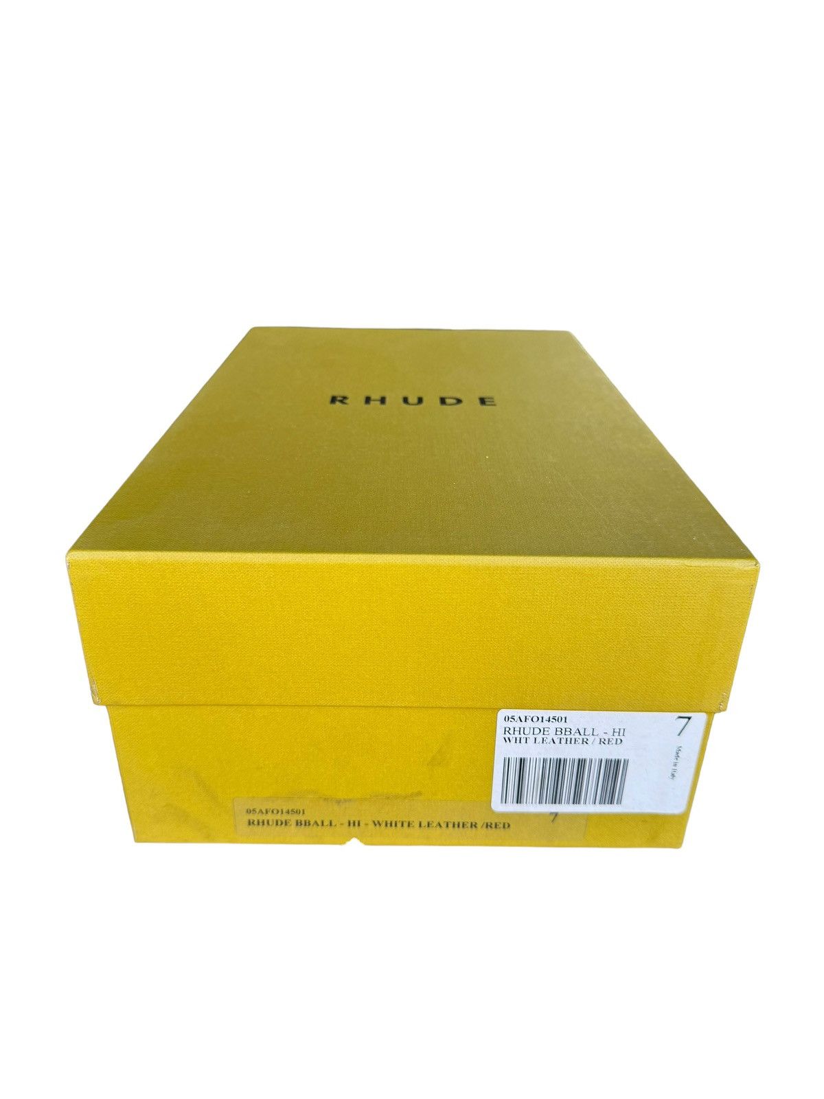 Rhude $750 Red BBall Rhecess Vintage Distressed Hi Sneaker Leather Size US 7 / EU 40 - 6 Thumbnail
