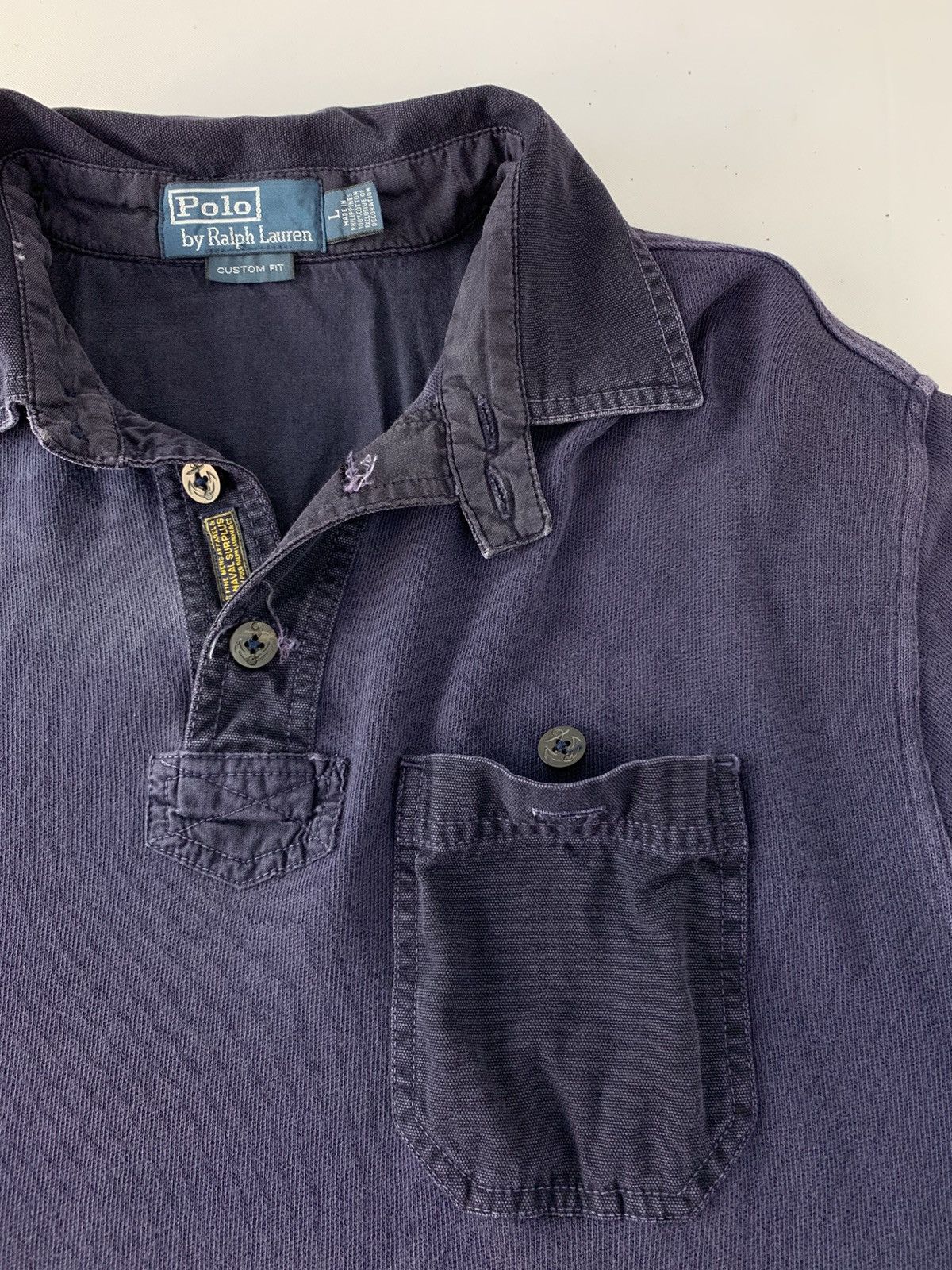 Polo Ralph Lauren Naval Surplus Polo by Ralph Lauren Sailing Gear Polo Tee Size US XL / EU 56 / 4 - 4 Thumbnail
