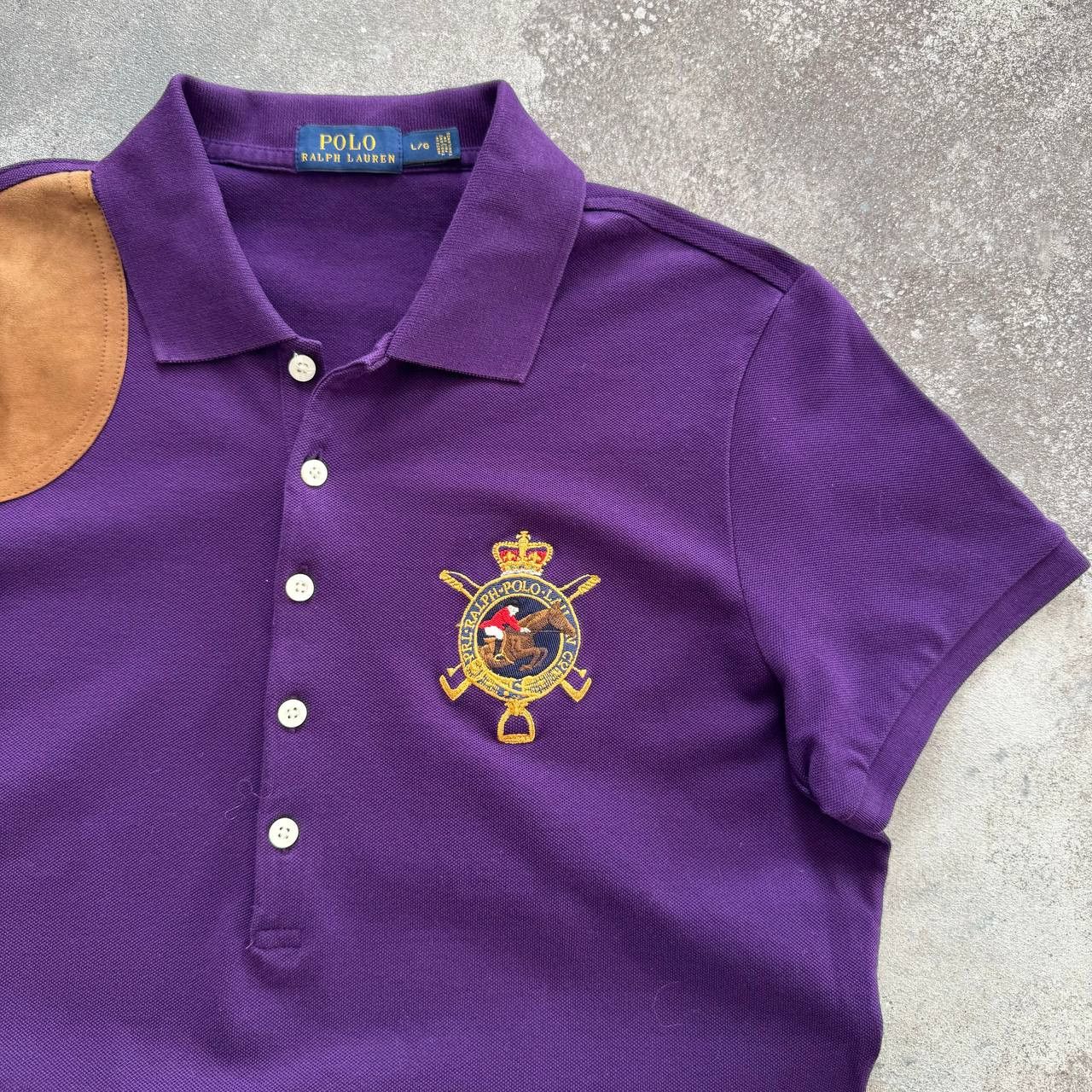 Polo Ralph Lauren × Vintage Polo Ralph Lauren Vintage Big Logo Polo T-Shirt Size L / US 10 / IT 46 - 4 Thumbnail