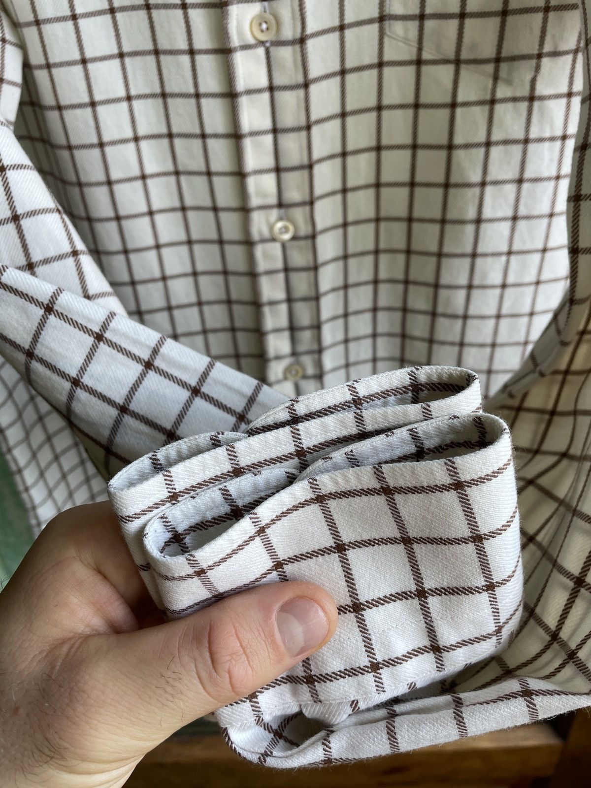 Ermenegildo Zegna Ermenegildo Zegna Men’s 40 / 15 3/4 Cotton Cashmere Shirt Size US M / EU 48-50 / 2 - 6 Thumbnail