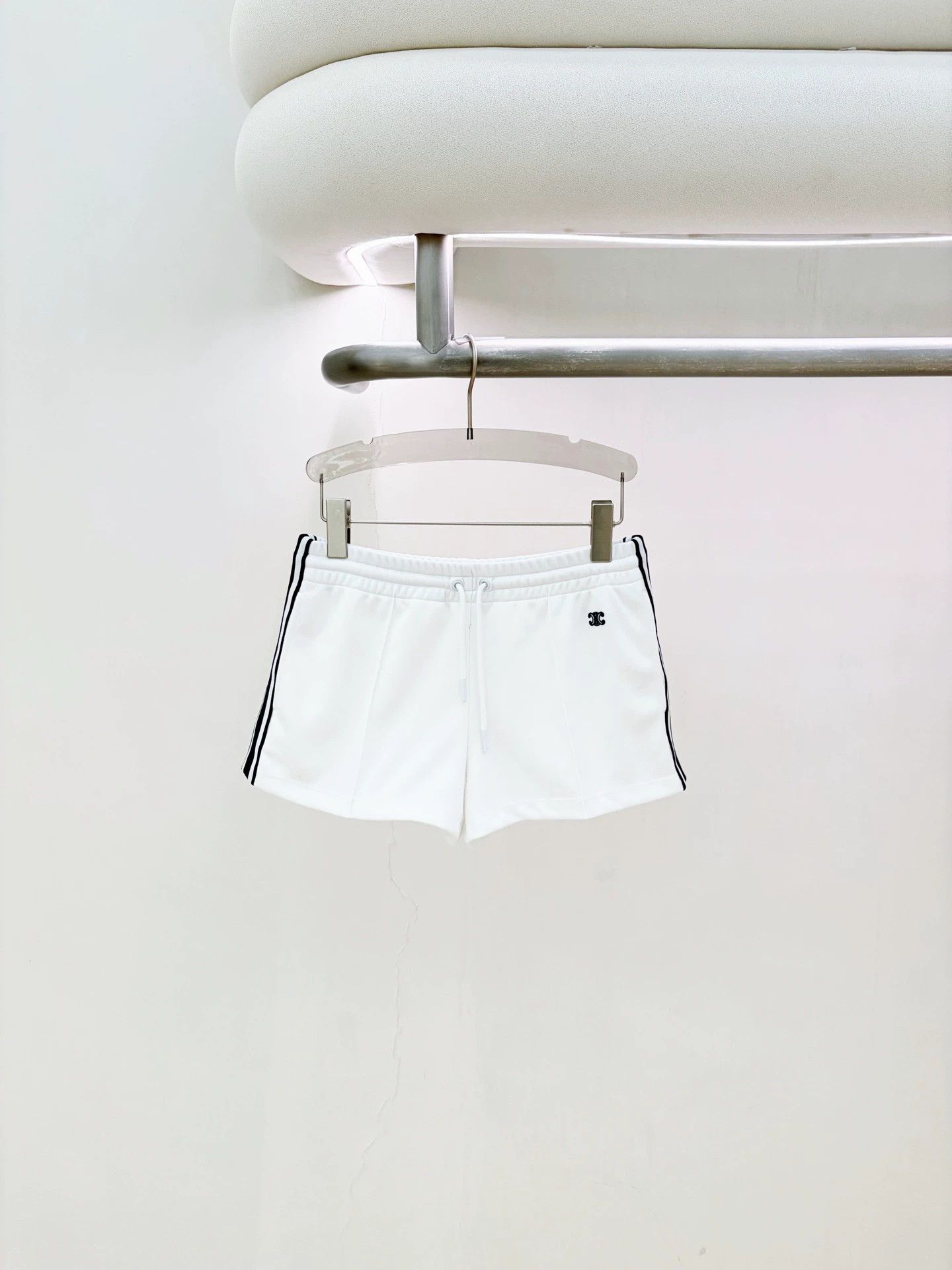 Celine Celine 98 New White & Blue Stripe S Short Stains Size 26" / US 2 / IT 38 - 1 Thumbnail